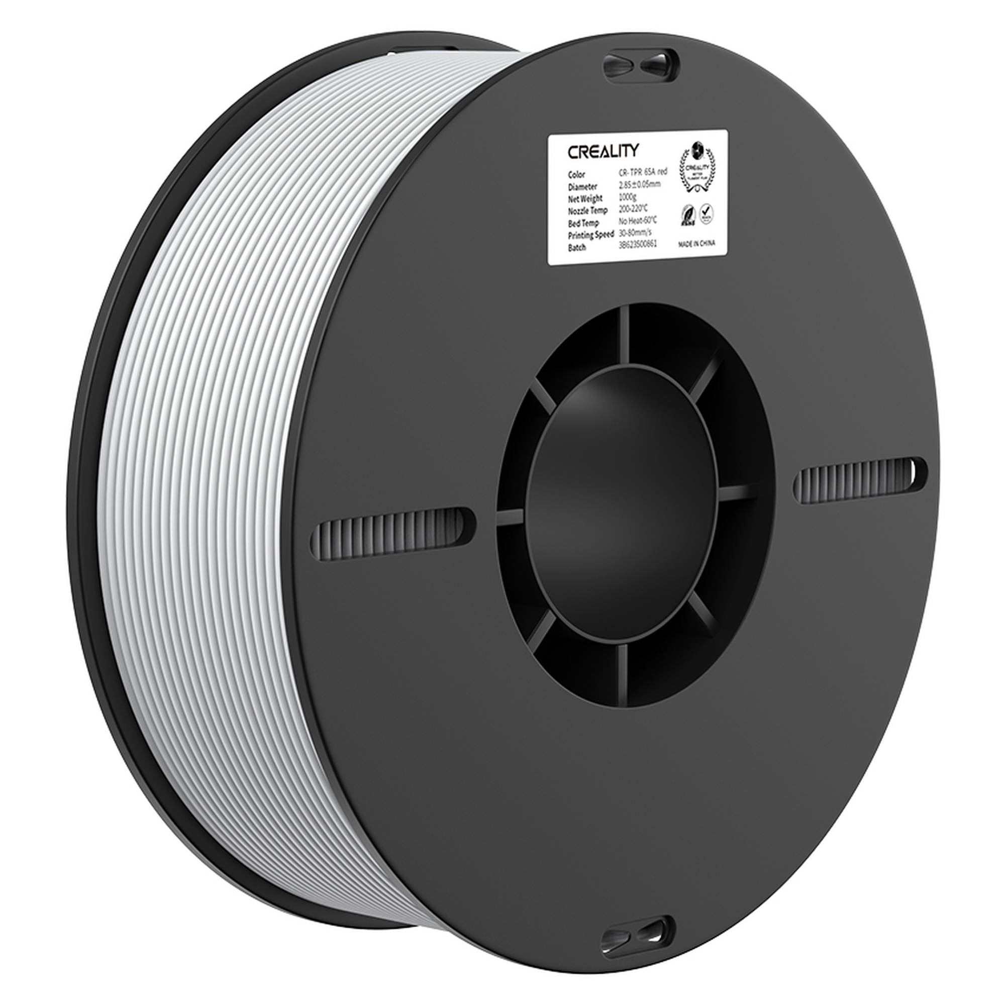 Купить TPR Filament (пластик) для 3D принтера CREALITY 1кг, 2.85мм, белый (3301090012) - фото 5