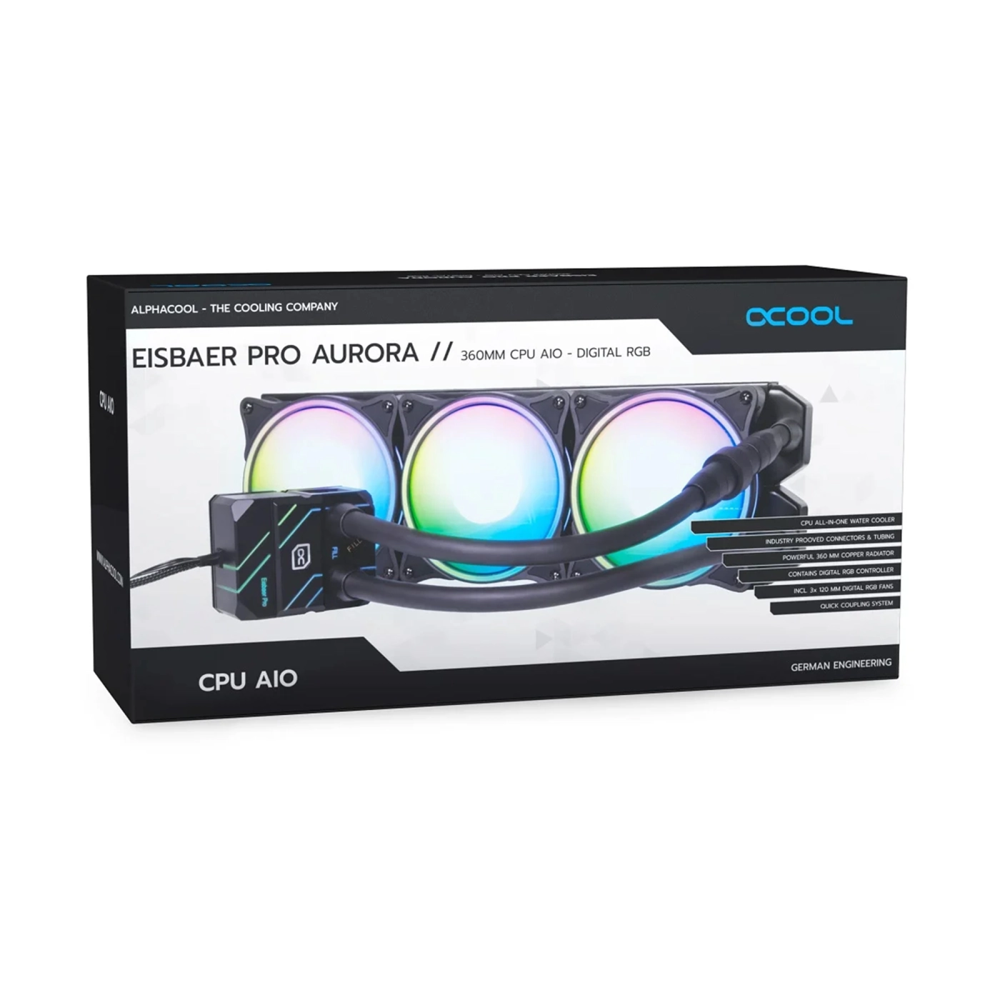 Купить Система водяного охлаждения Alphacool Eisbaer Pro Aurora 360 (11771) - фото 10