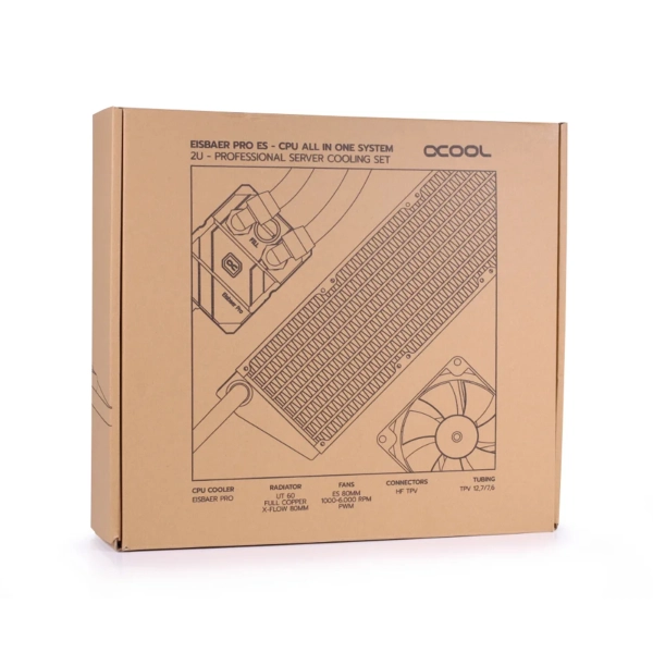 Купить Система водяного охлаждения Alphacool Eisbaer Pro ES 80mm Quad HPE + 4 x ES PWM fans (11973) - фото 9