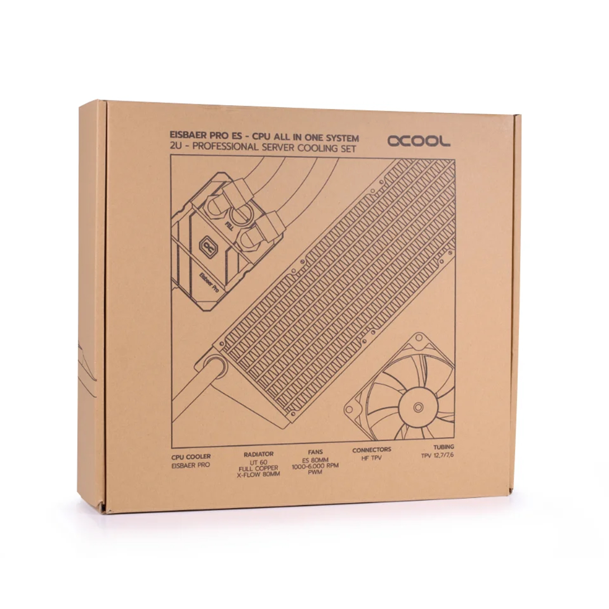 Купить Система водяного охлаждения Alphacool Eisbaer Pro ES 80mm Triple HPE + 3 x ES PWM fans (11972) - фото 9