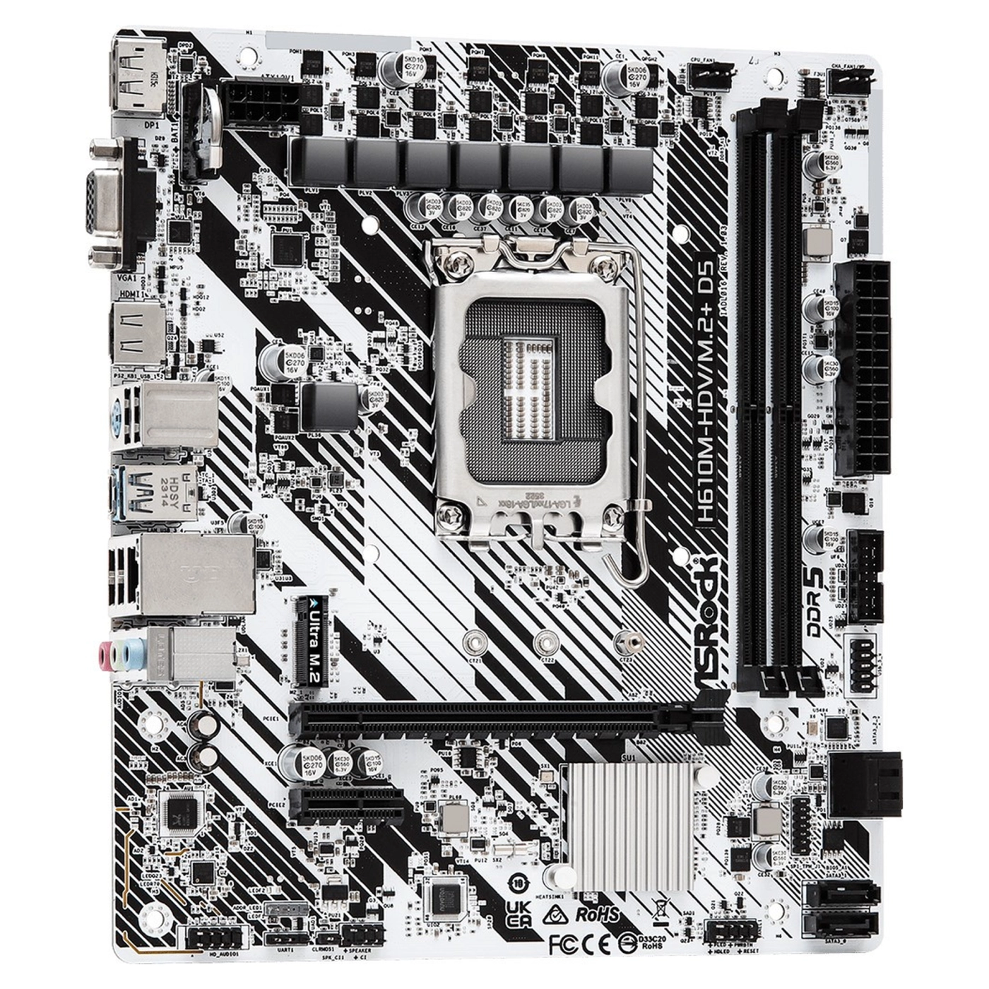Купить Материнская плата ASRock H610M-HDV/M.2+ D5 - фото 1