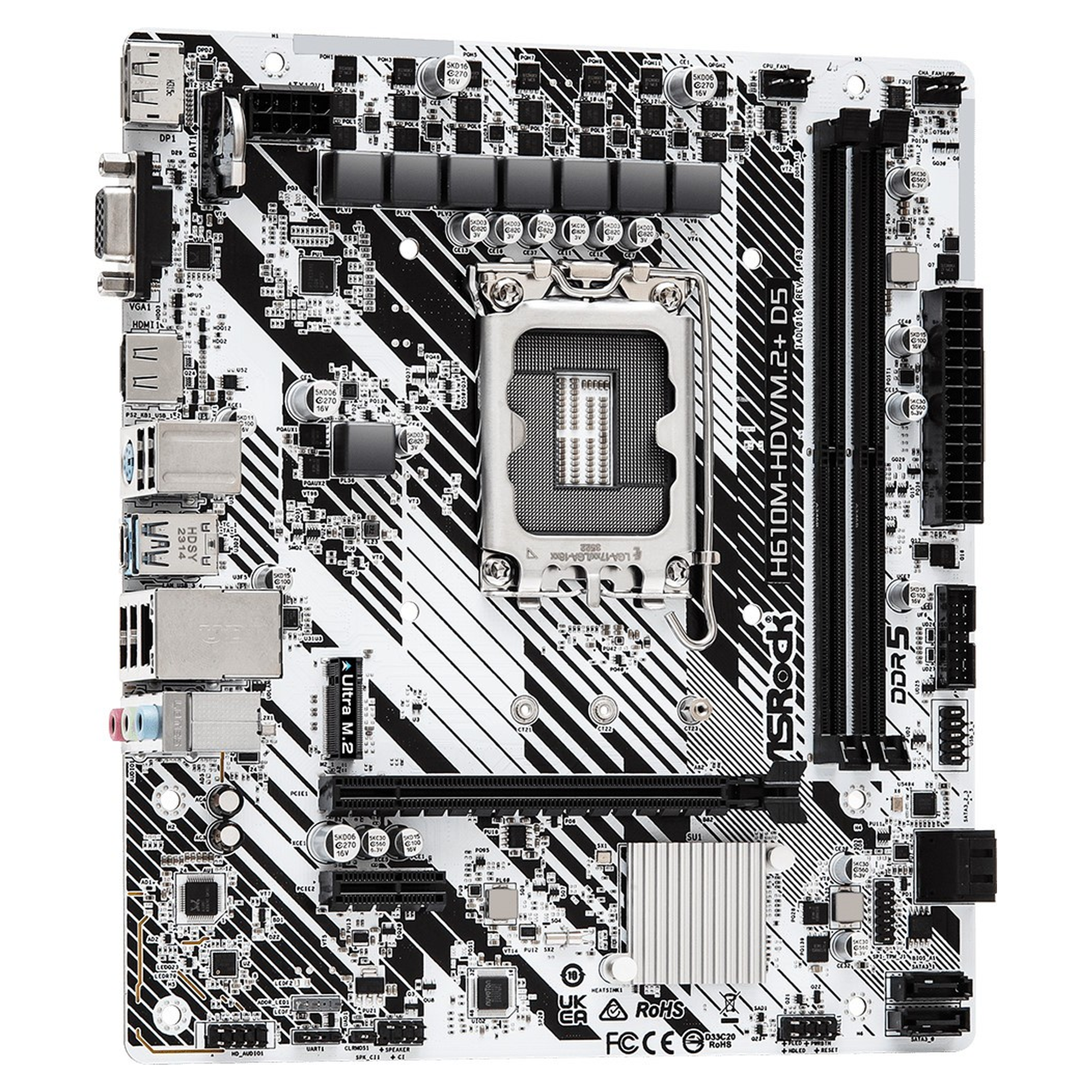 Купить Материнская плата ASRock H610M-HDV/M.2+ D5 - фото 1