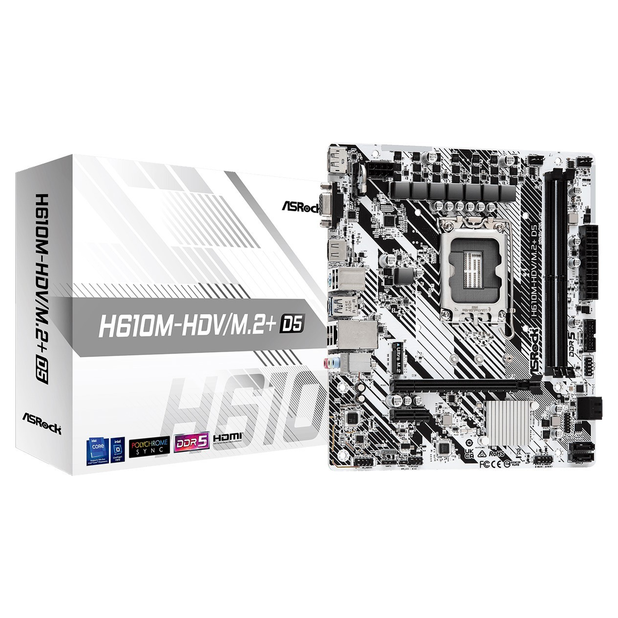 Купить Материнская плата ASRock H610M-HDV/M.2+ D5 - фото 4