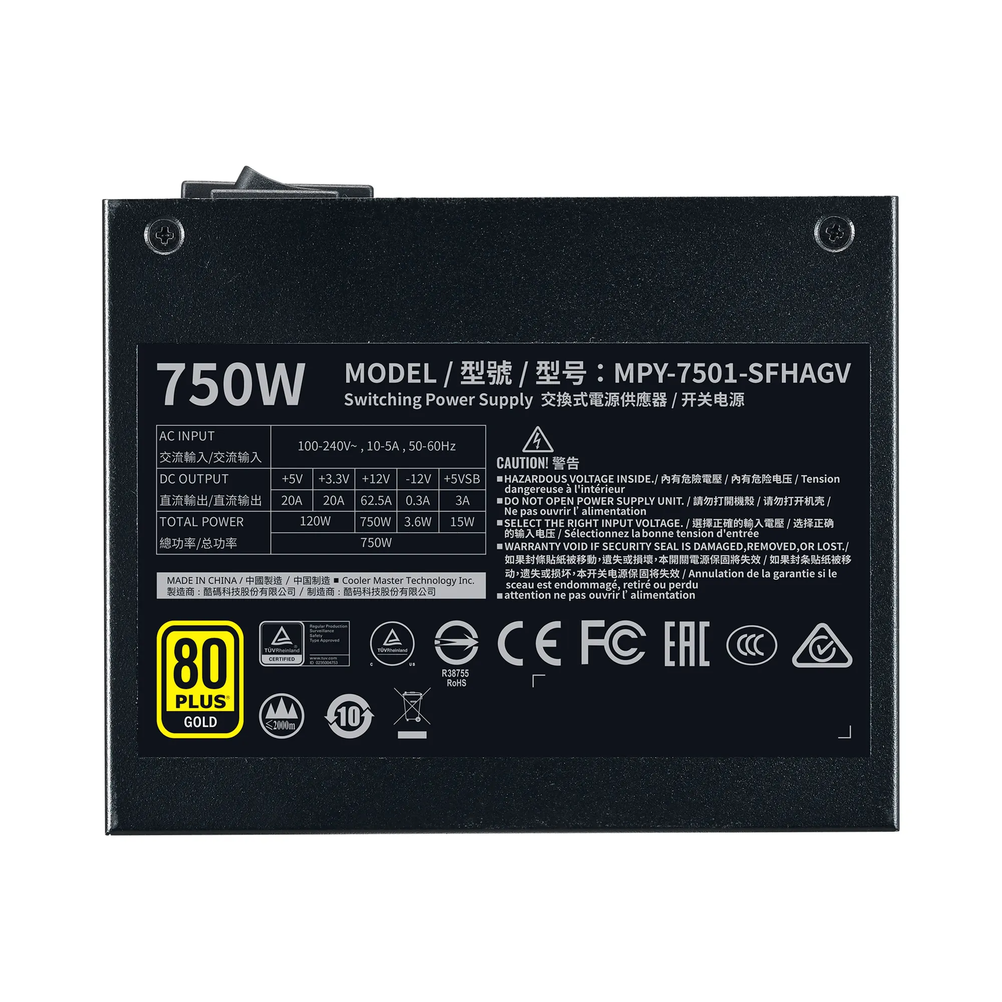 Купить Блок питания Cooler Master V750 SFX Gold 750W (MPY-7501-SFHAGV-EU) - фото 10