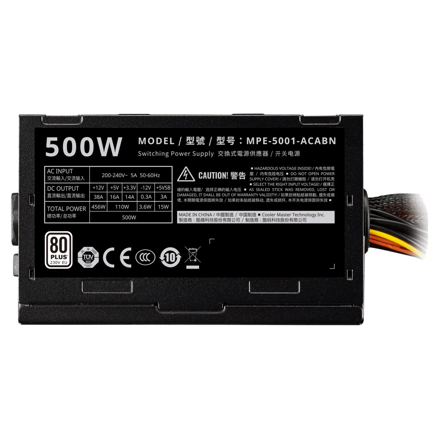 Купити Блок живлення Cooler Master Elite V4 500W (MPE-5001-ACABN-EU) - фото 8