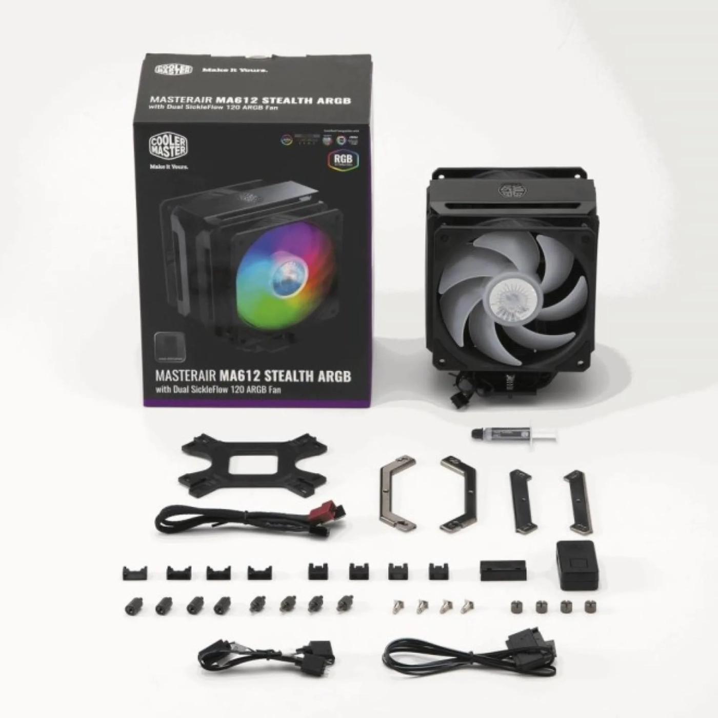 Купить Процессорный кулер Cooler Master MasterAir MA612 Stealth ARGB (MAP-T6PS-218PA-R1) - фото 12