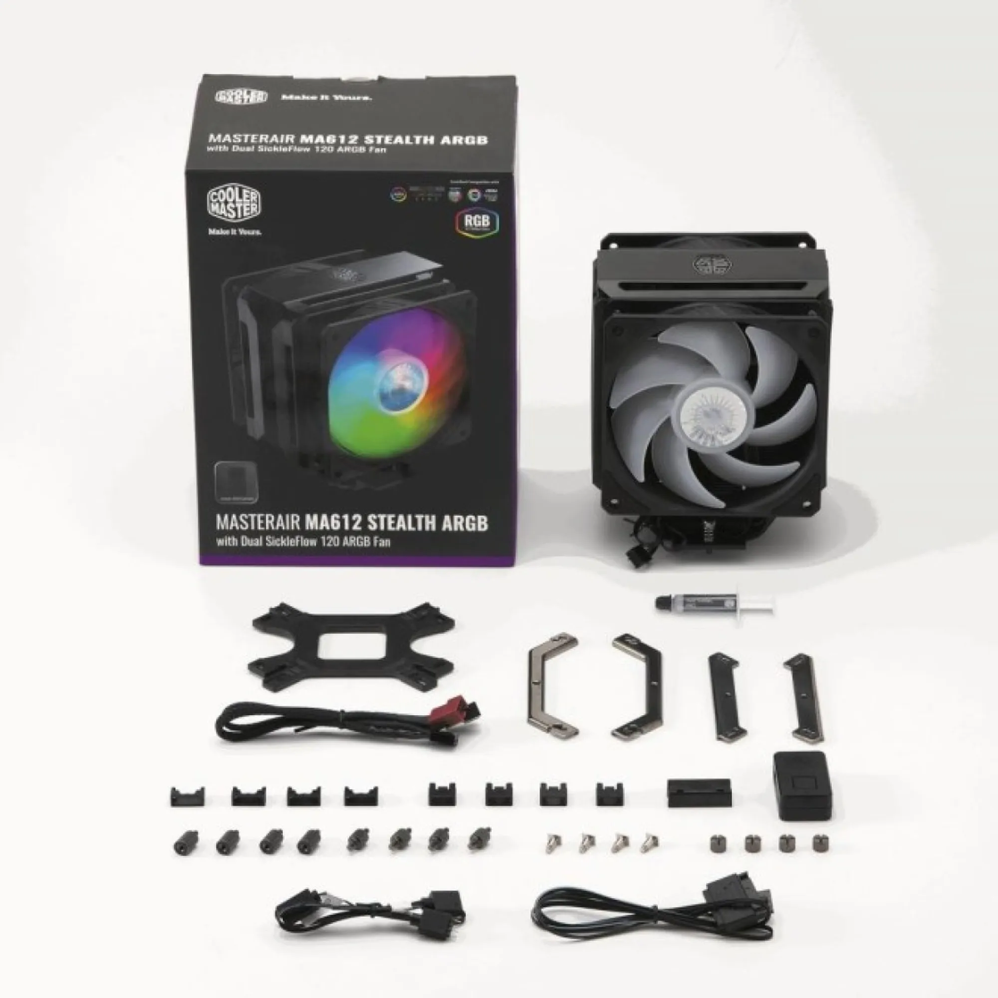 Купить Процессорный кулер Cooler Master MasterAir MA612 Stealth ARGB (MAP-T6PS-218PA-R1) - фото 12