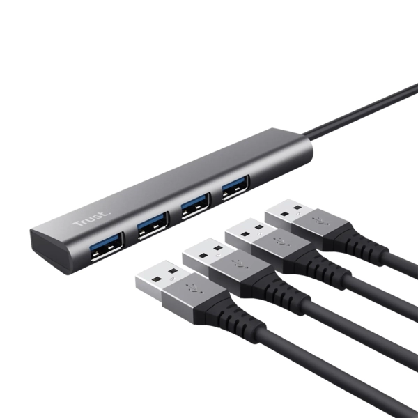 Купить Концентратор Trust Halyx 4-Port USB-A 3.2 Grey (24947_TRUST) - фото 3