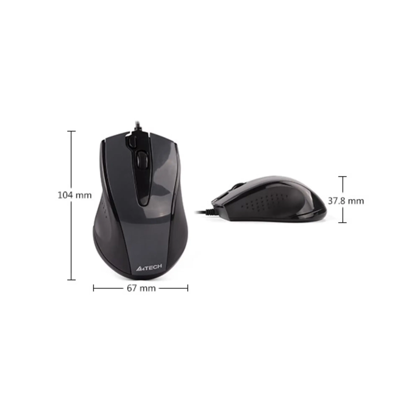 Купити Мишка A4Tech N-500F-1 USB Glossy Grey - фото 6