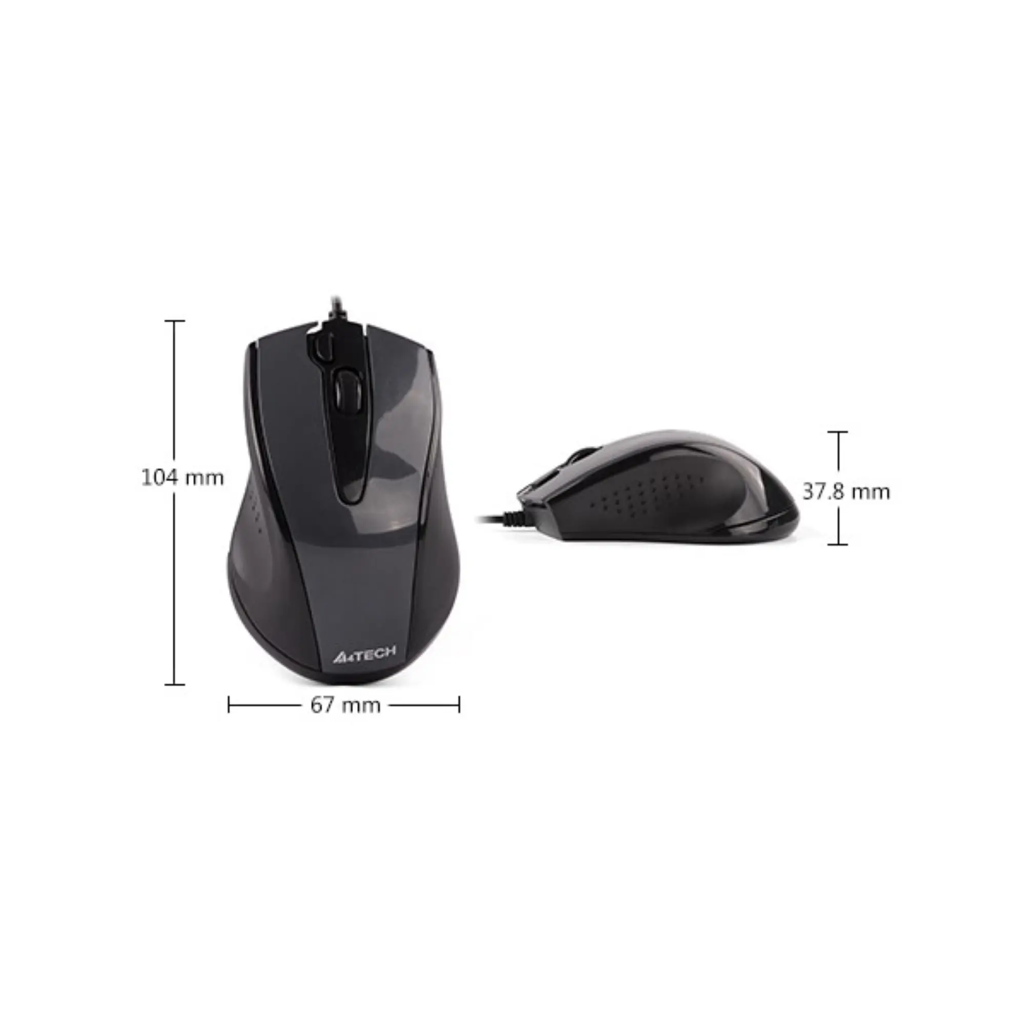 Купити Мишка A4Tech N-500F-1 USB Glossy Grey - фото 6