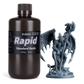 Купить Фотополимерная смола ELEGOO Rapid Standard Resin 1кг, серая (50.103.0129) - фото 1