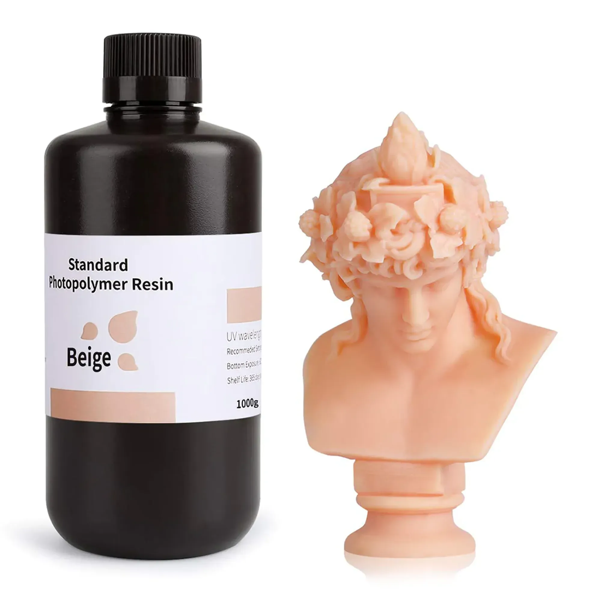 Купити Фотополімерна смола ELEGOO Standard Resin 1кг, бежева (50.103.0087) - фото 1