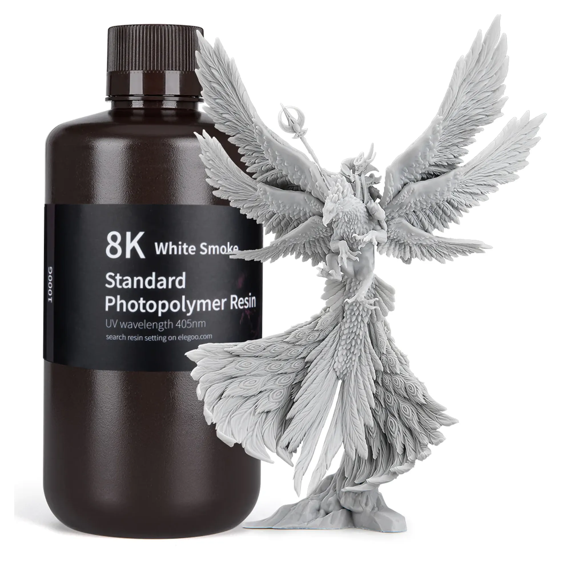 Купити Фотополімерна смола ELEGOO Standard Resin 8K 1кг, біла димчата (50.103.0131) - фото 1