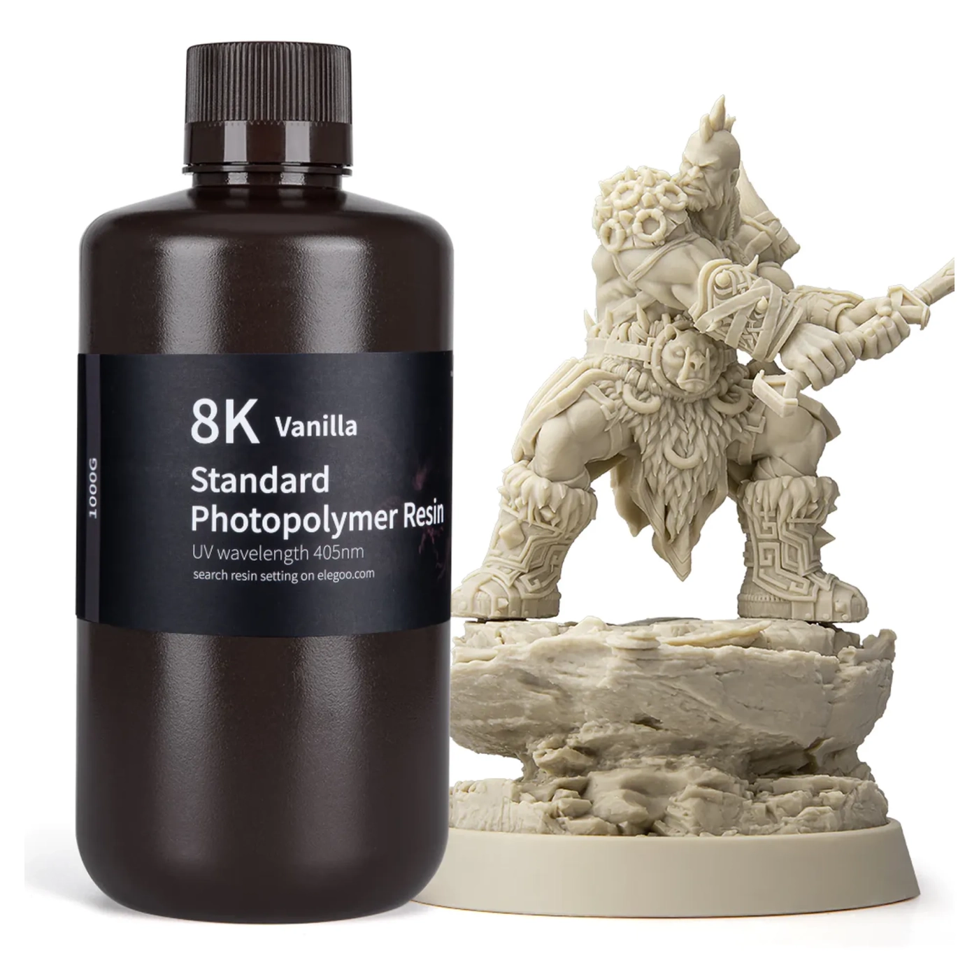 Купить Фотополимерная смола ELEGOO Standard Resin 8K 1кг, ванильная (50.103.0130) - фото 1