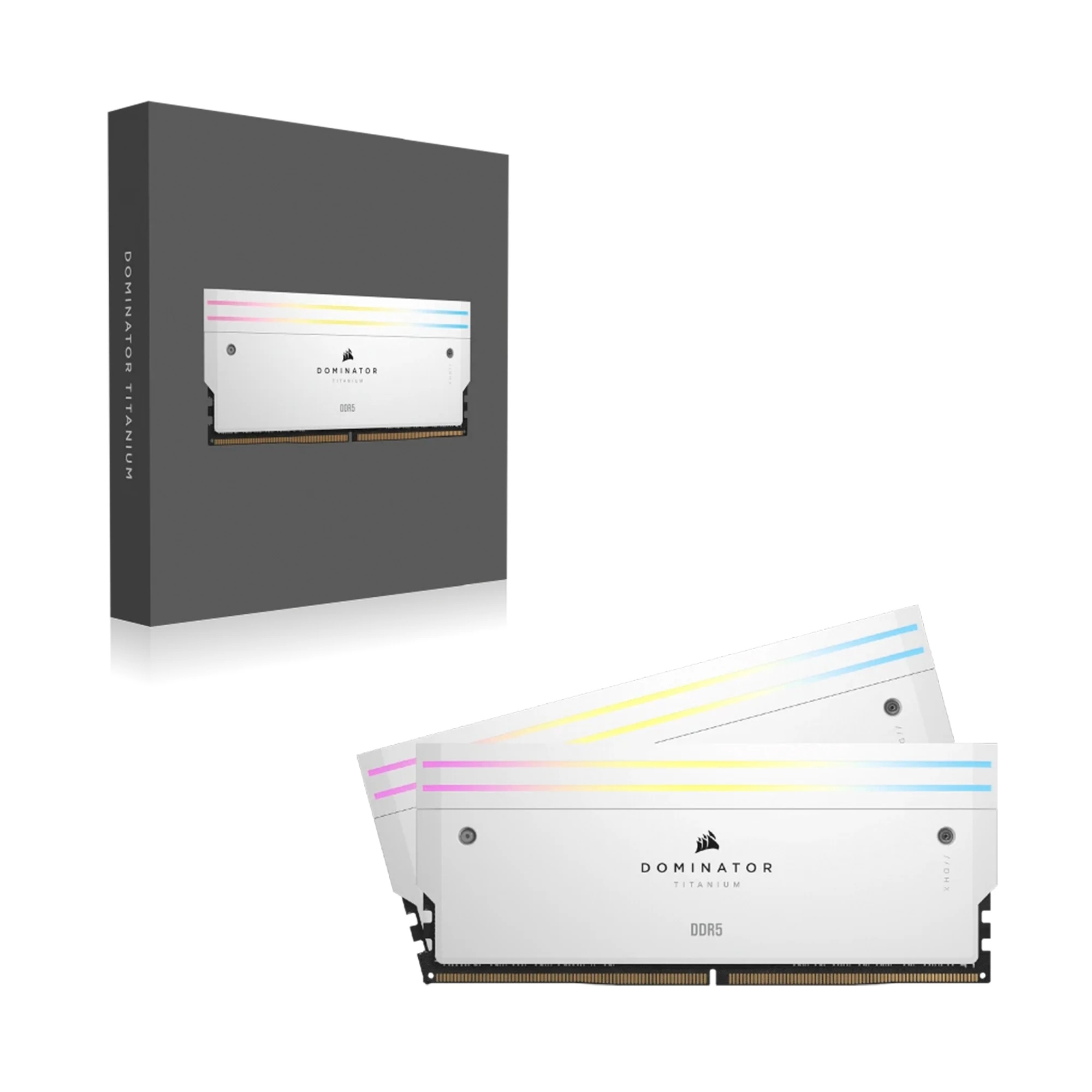 Купити Модуль пам'яті Corsair Dominator Titanium RGB White DDR5-6000 32GB (2x16GB) (CMP32GX5M2B6000C30W) - фото 7