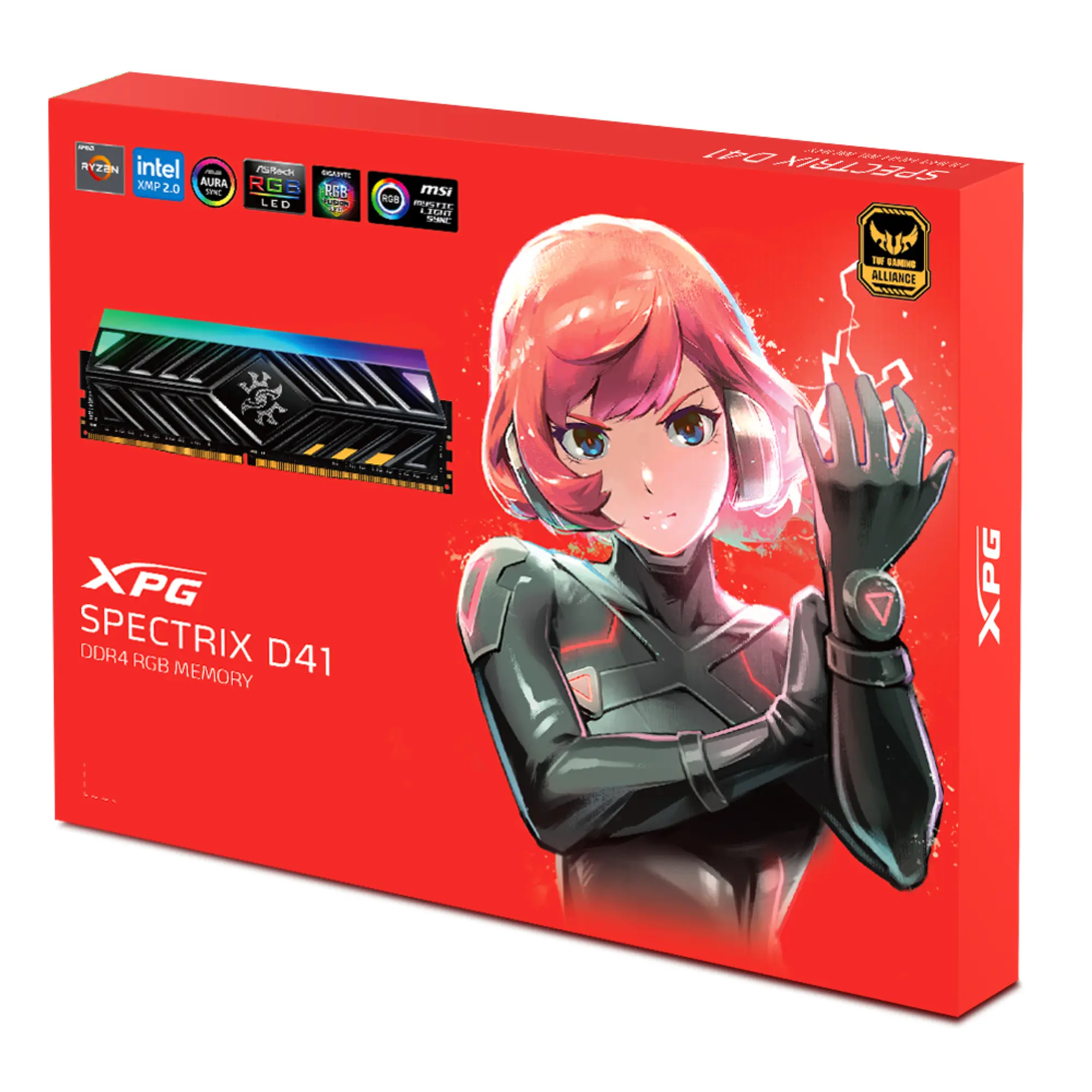 Купить Модуль памяти ADATA XPG Spectrix D41 RGB Tungsten Gray DDR4-3600 32GB (2x16GB) (AX4U360016G18I-DT41) - фото 4