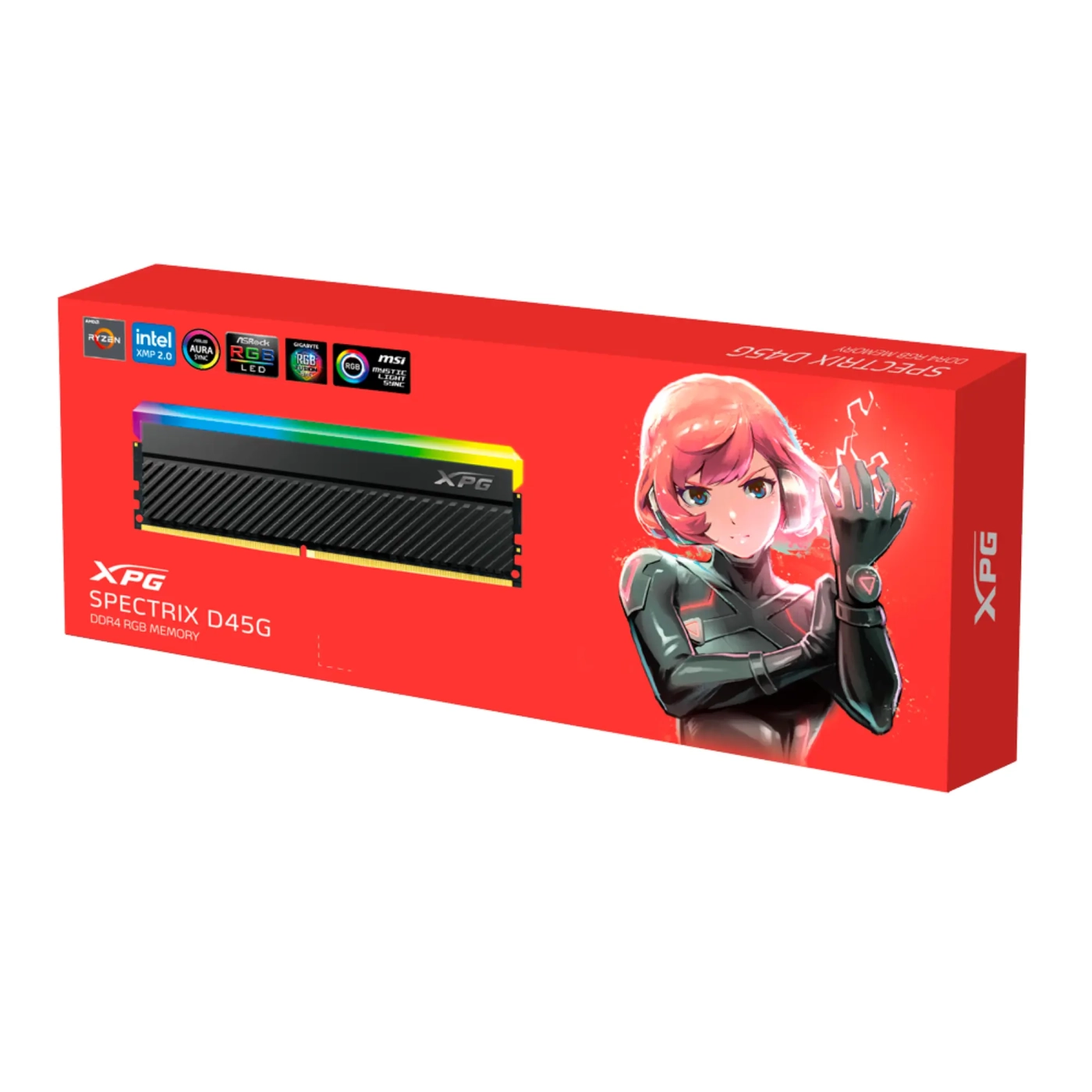 Купить Модуль памяти ADATA XPG Spectrix D45G RGB Black DDR4-3600 8GB (AX4U36008G18I-CBKD45G) - фото 4