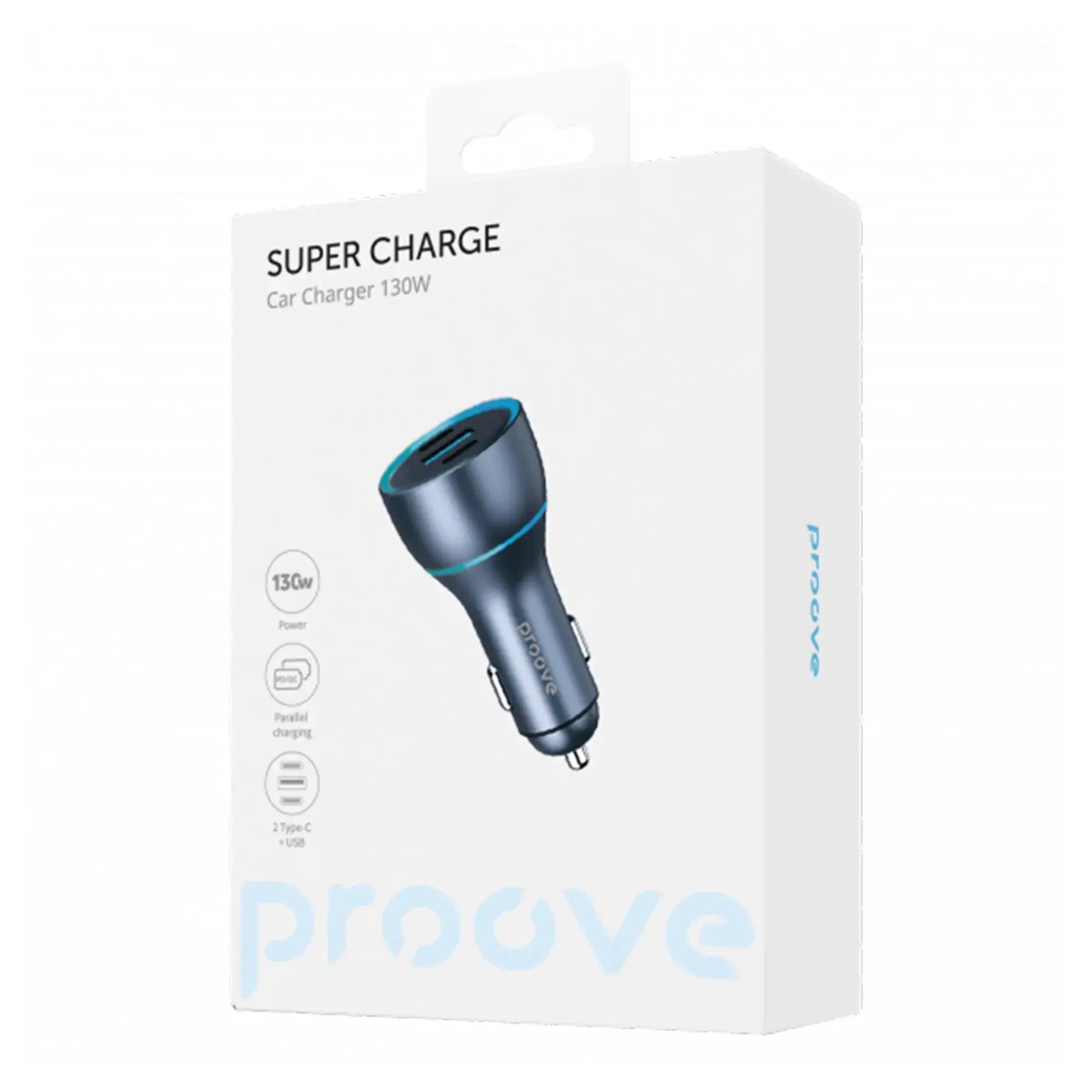 Купити Автомобільний зарядний пристрій Proove Super Charge 130W (2 Type-C + USB) (ACSC13120004) - фото 5