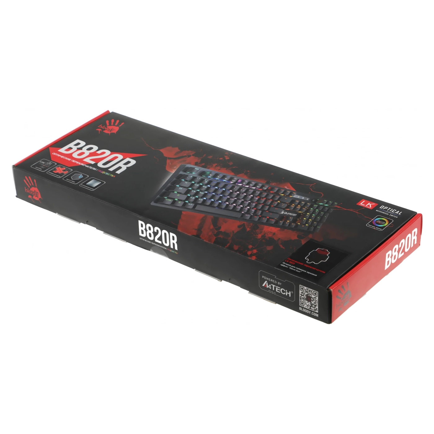 Купить Клавиатура A4Tech Bloody B820R (Black) Red SW - фото 12
