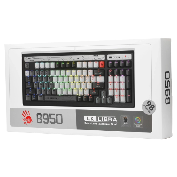 Купити Клавіатура A4Tech Bloody B950 RGB Warrior Grey - фото 6