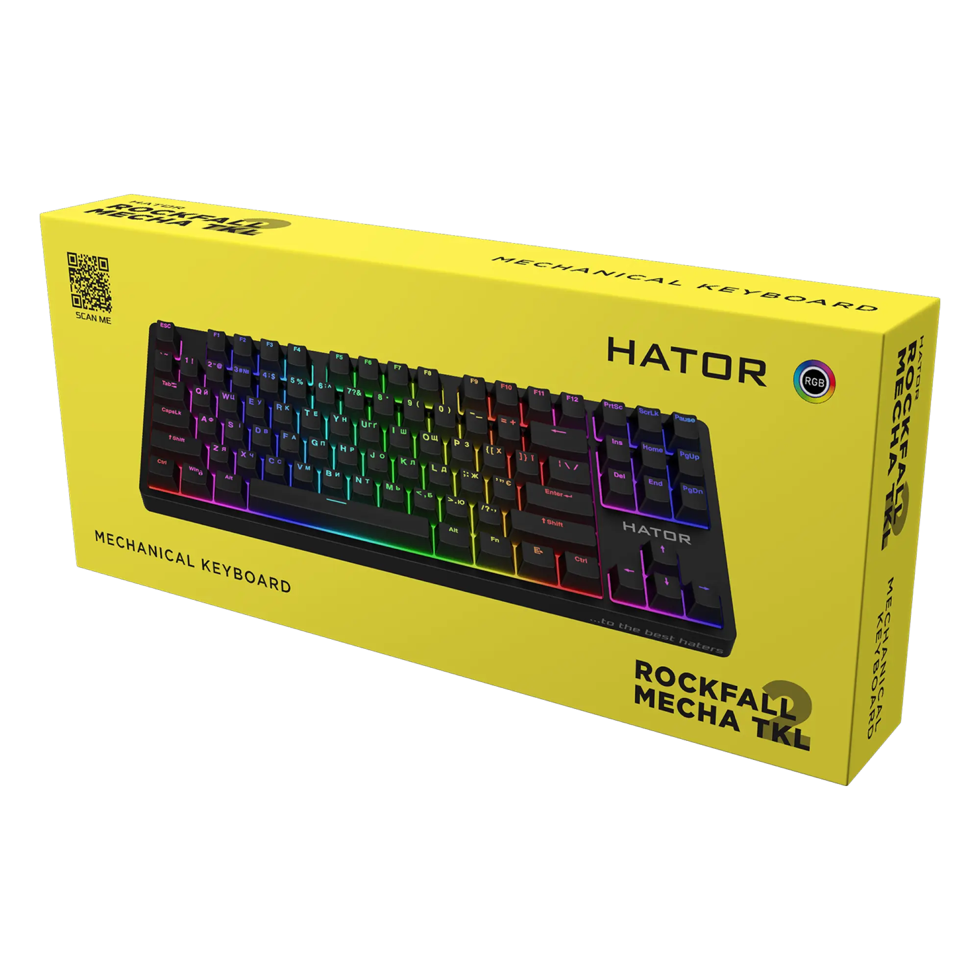 Купить Клавиатура HATOR Rockfall 2 Mecha TKL orange (HTK-520) Black - фото 6