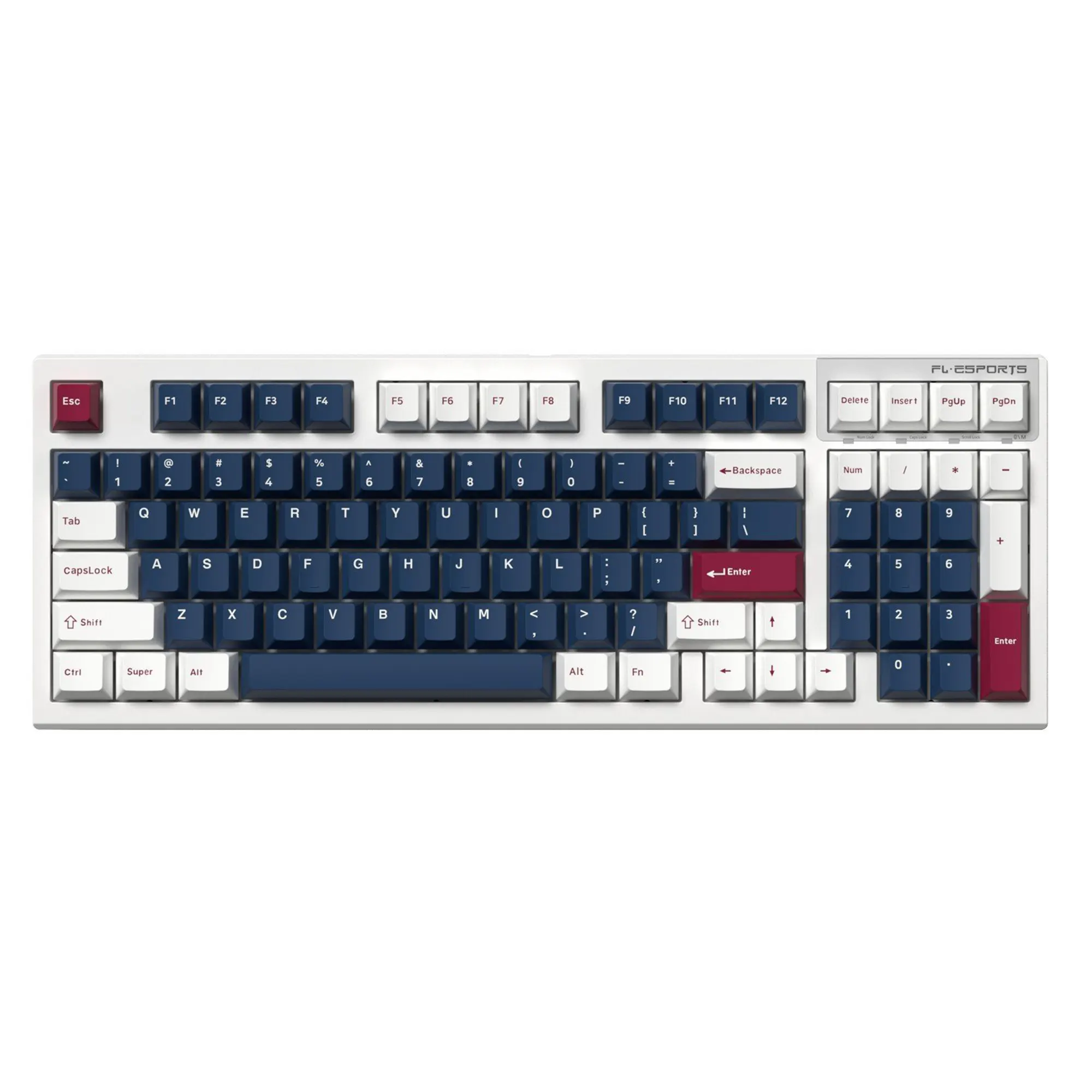 Купить Клавиатура FL ESPORTS FL980V2 White Kailh MX Cool Mint South LED Three-Mode (FL980V2-5163) - фото 1
