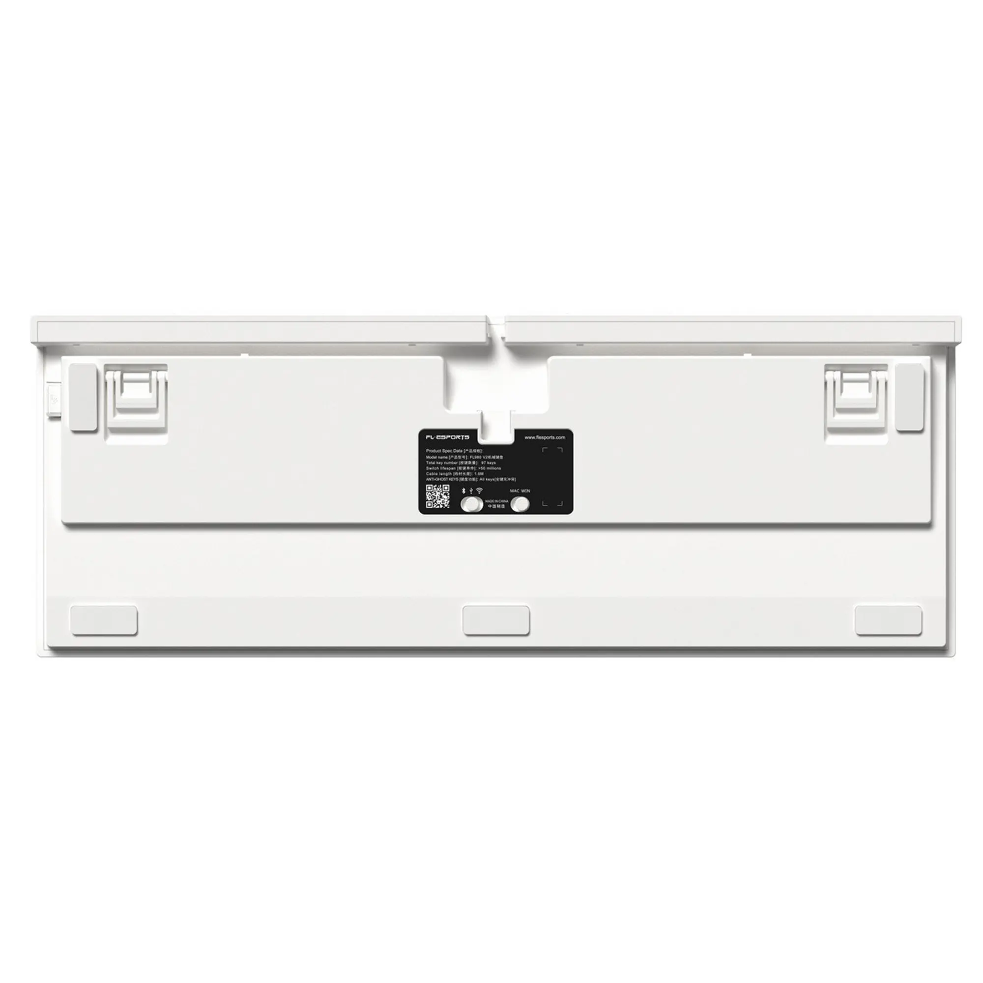 Купить Клавиатура FL ESPORTS FL980V2 White Kailh MX Cool Mint South LED Three-Mode (FL980V2-5163) - фото 3