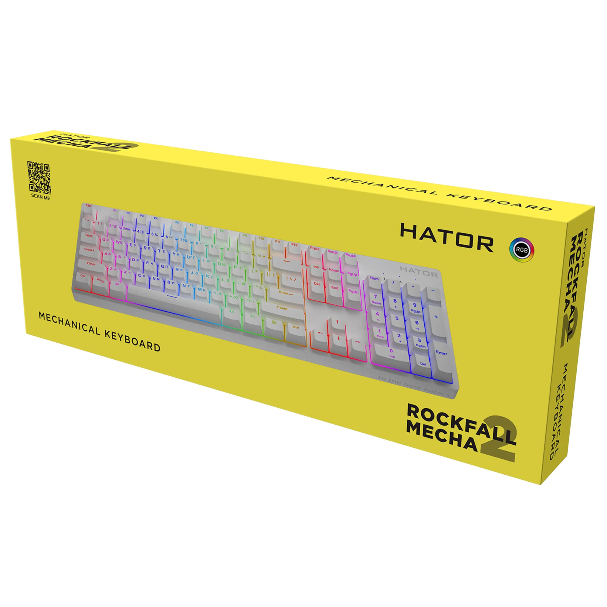 Купити Клавіатура HATOR Rockfall 2 Mecha orange White (HTK-711) - фото 6