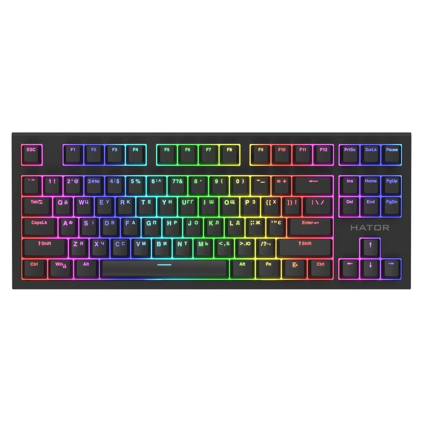 Купить Клавиатура HATOR Skyfall 2 TKL PRO orange (HTK-750) Black - фото 1
