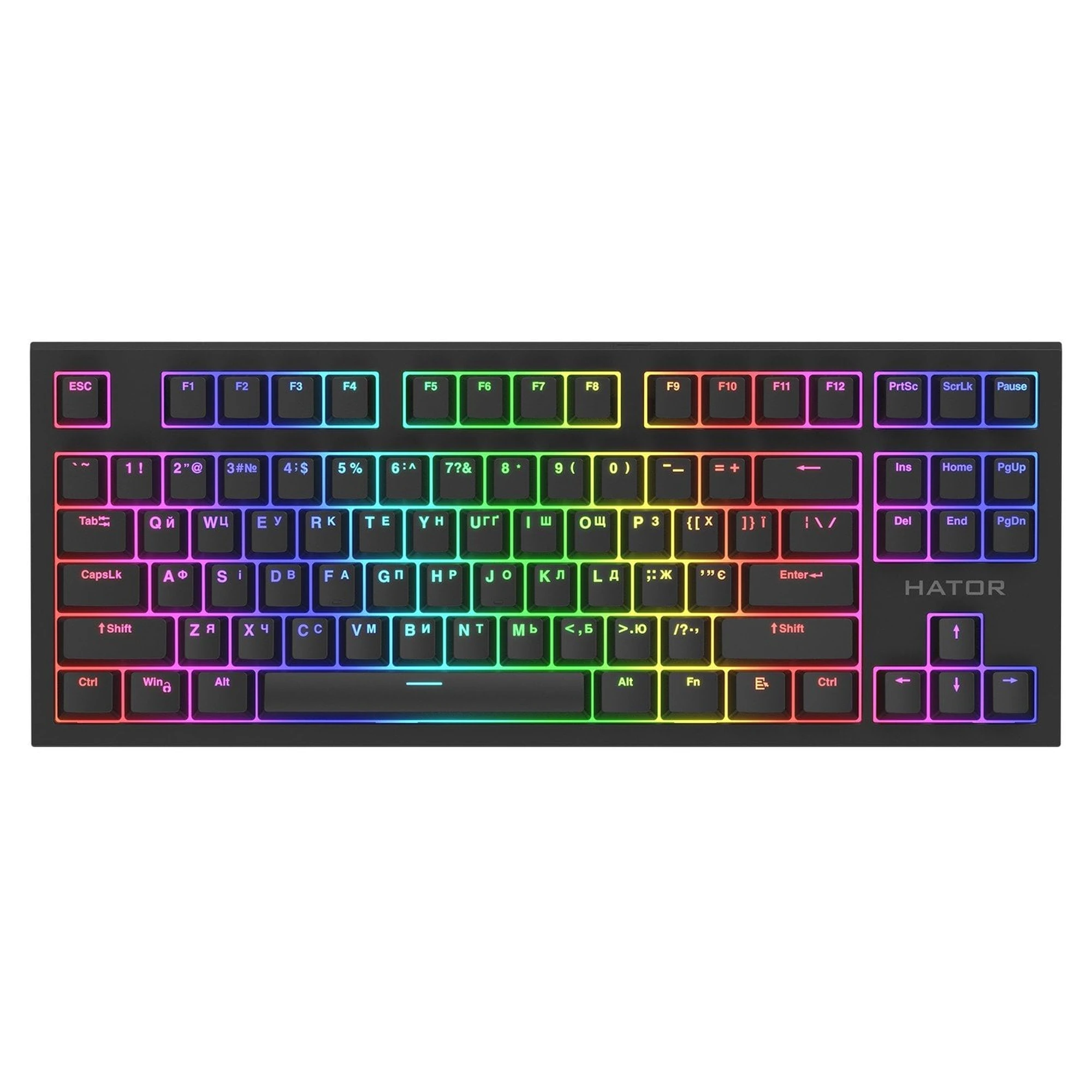Купить Клавиатура HATOR Skyfall 2 TKL PRO orange (HTK-750) Black - фото 1