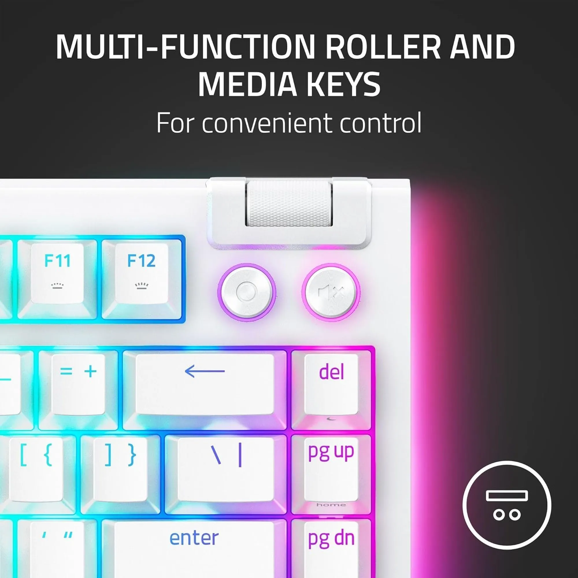 Купити Клавіатура RAZER BlackWidow V4 75% White (RZ03-05001700-R3M1) - фото 6