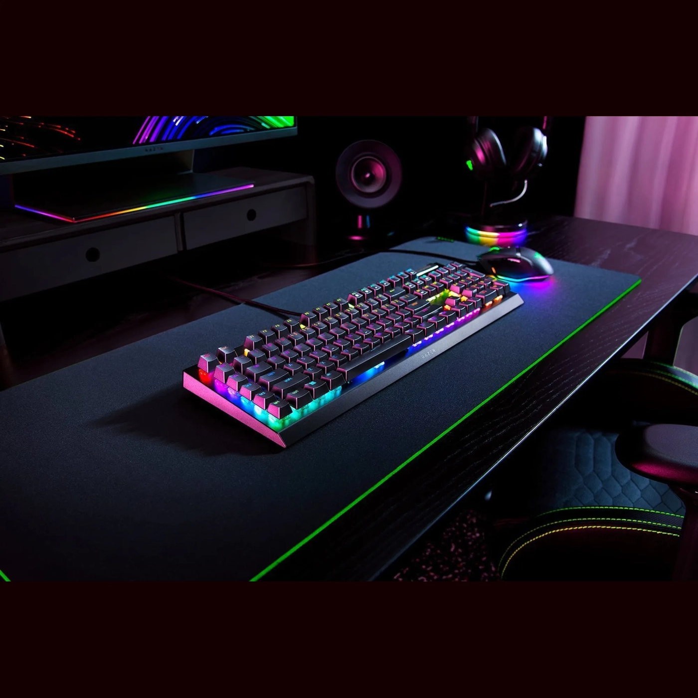 Купити Клавіатура RAZER BlackWidow V4 X Green Switch RU (RZ03-04700800-R3R1) - фото 6