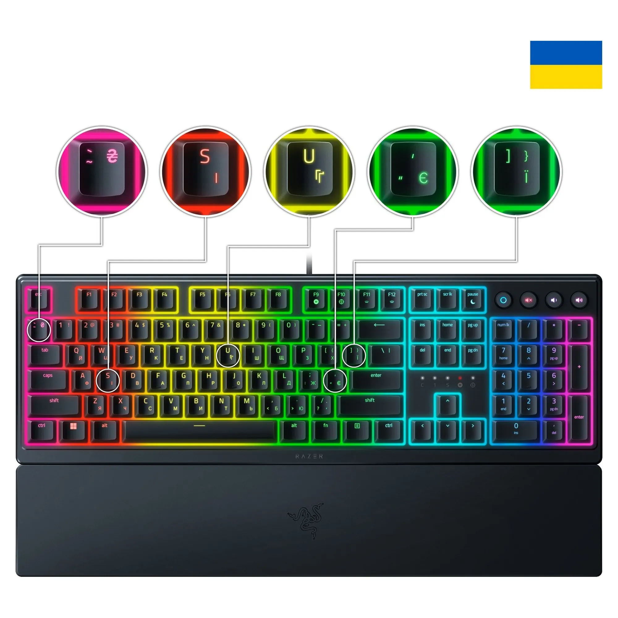 Купити Клавіатура RAZER Ornata V3 UKR (RZ03-04462100-R371) - фото 2