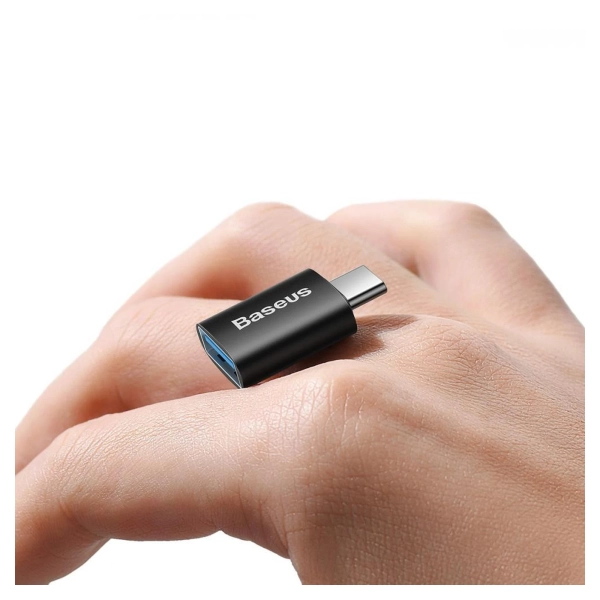 Купить Адаптер Baseus Ingenuity Series Mini OTG Adaptor Type-C to USB-A 3.1 Black (ZJJQ000001) - фото 4