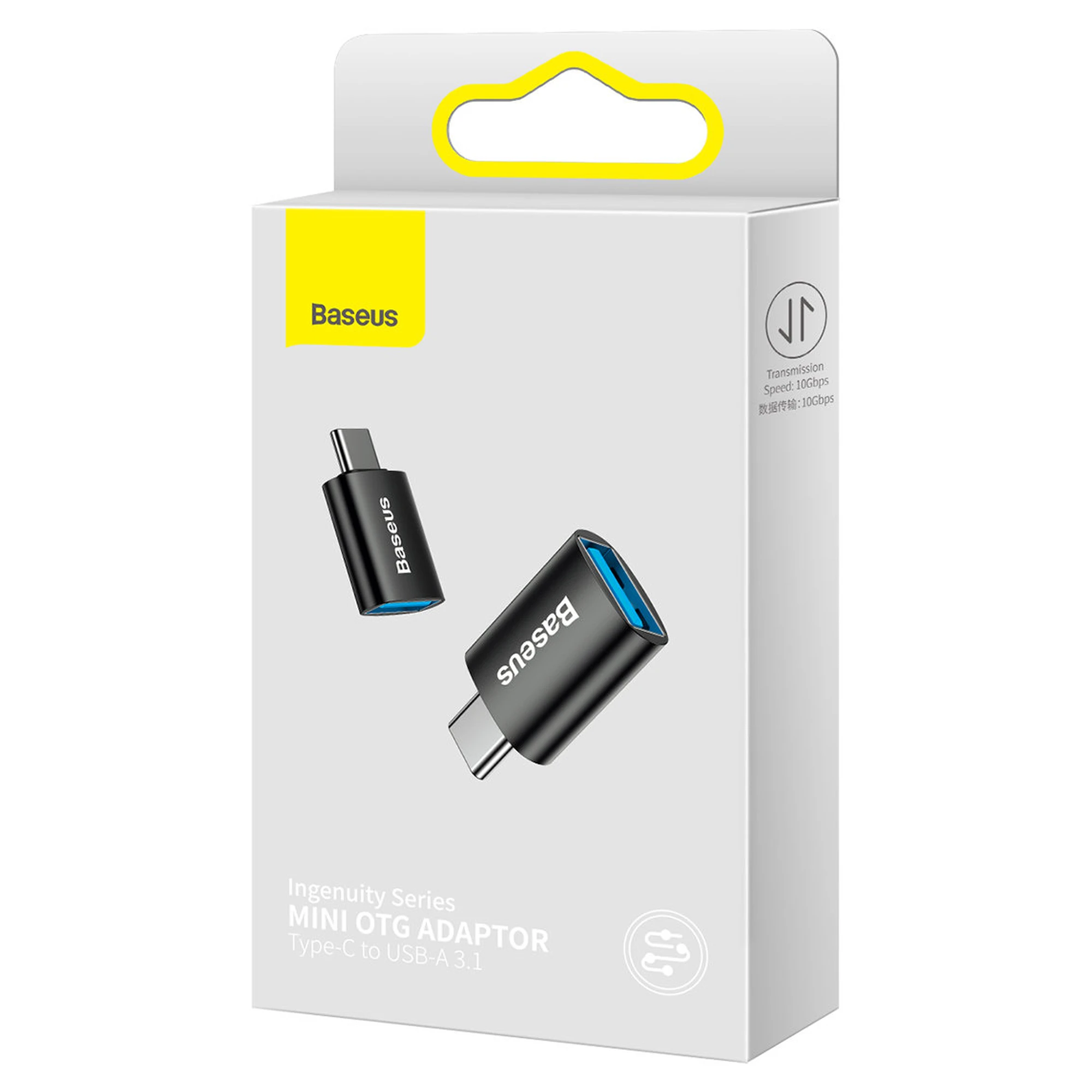 Купить Адаптер Baseus Ingenuity Series Mini OTG Adaptor Type-C to USB-A 3.1 Black (ZJJQ000001) - фото 7