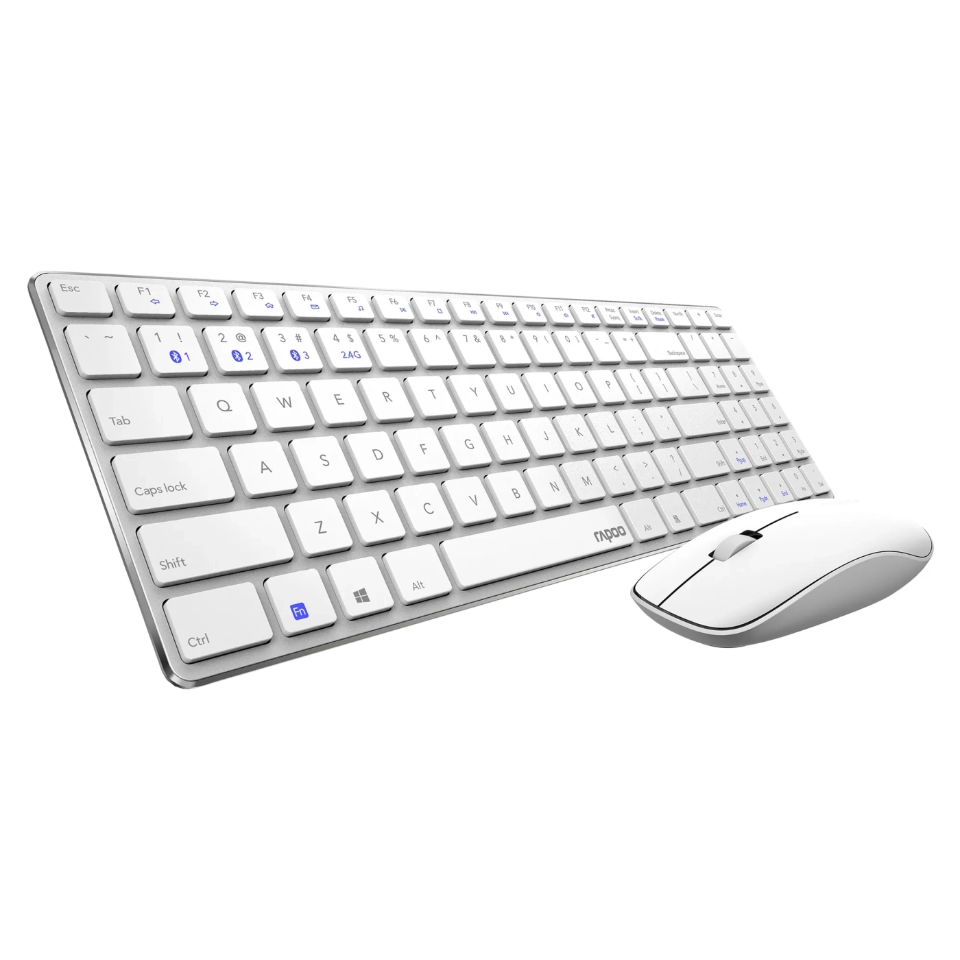 Купити Комплект клавіатура та мишка RAPOO 9300M Wireless White - фото 1