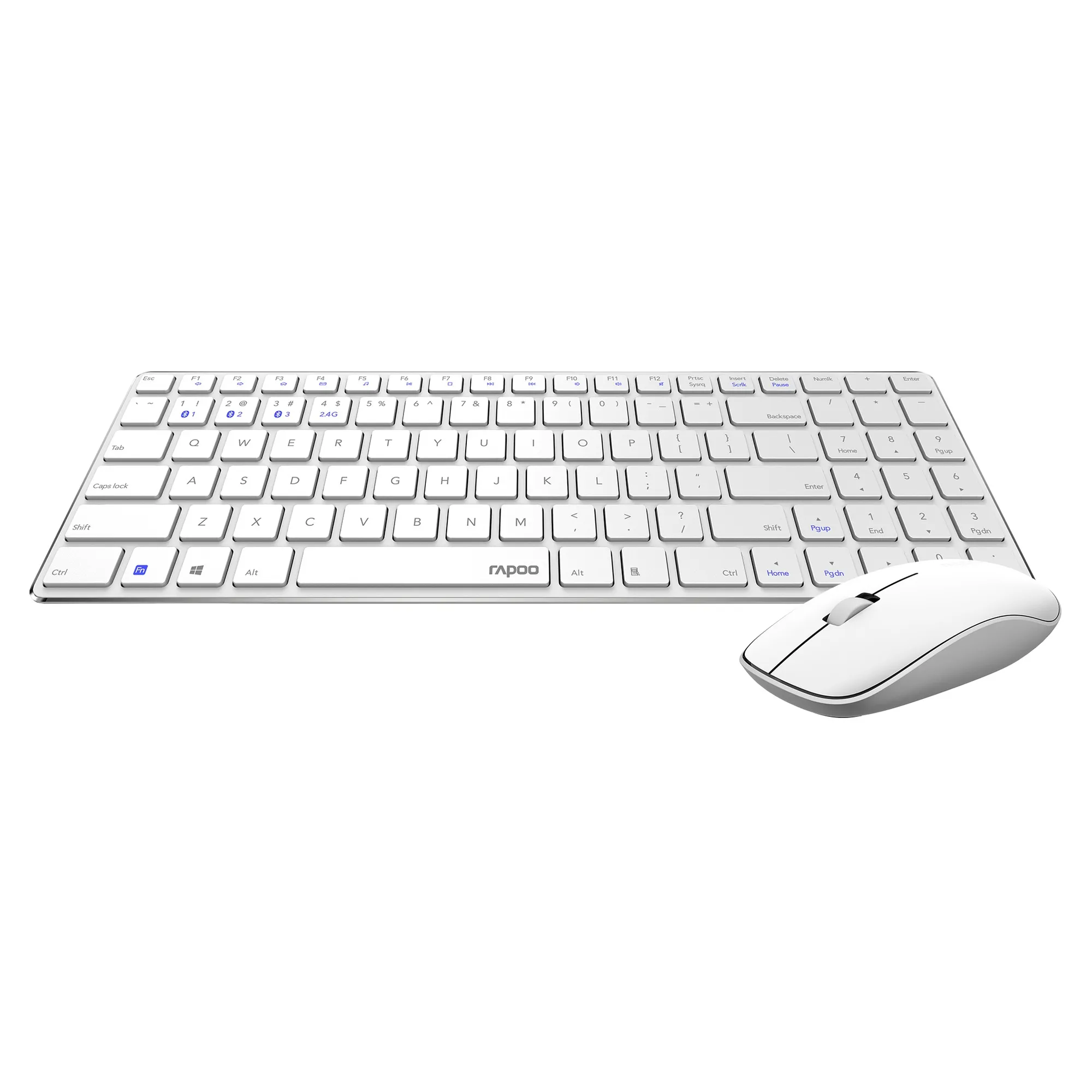 Купити Комплект клавіатура та мишка RAPOO 9300M Wireless White - фото 3