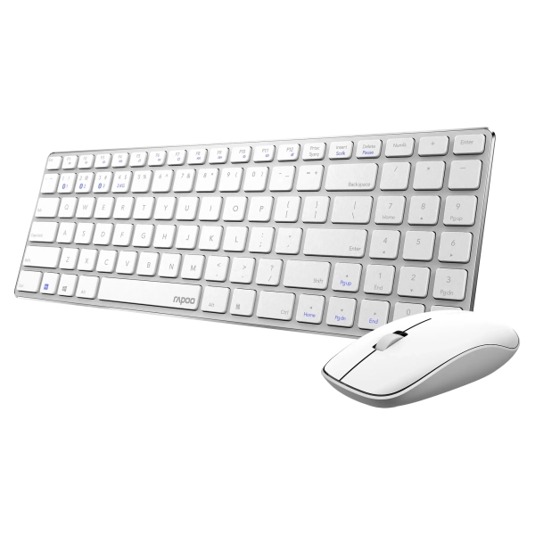 Купити Комплект клавіатура та мишка RAPOO 9300M Wireless White - фото 4