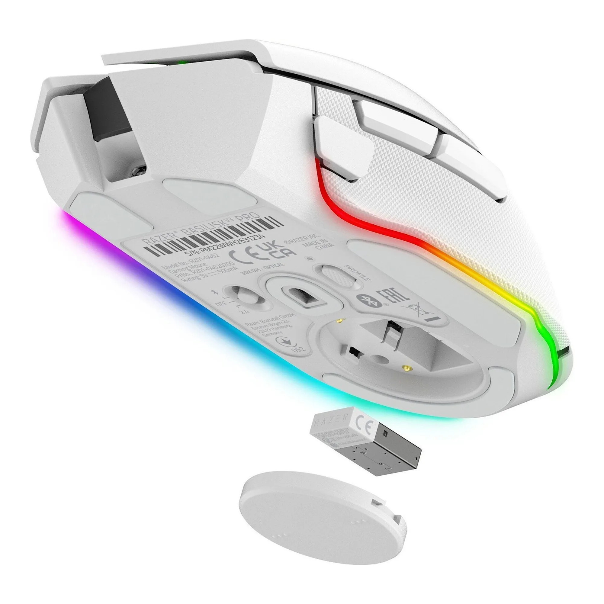 Купити Мишка RAZER Basilisk V3 Pro Wireless White (RZ01-04620200-R3G1) - фото 3