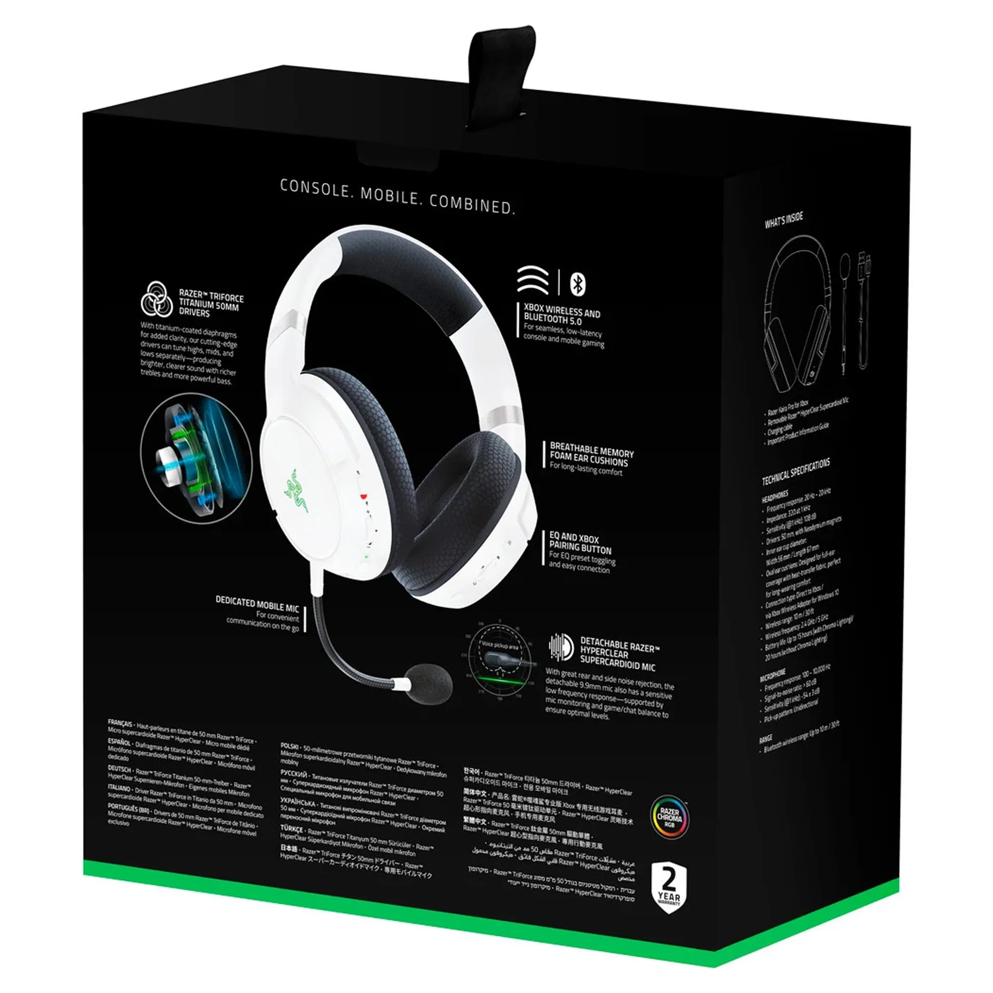 Купить Наушники RAZER Kaira Pro for Xbox White (RZ04-03470300-R3M1) - фото 5