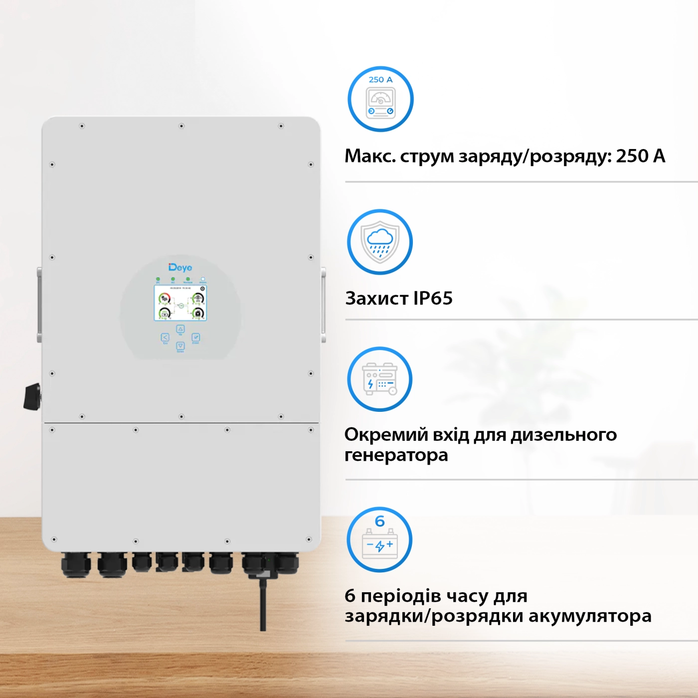 Купить Система хранения энергии DEYE SUN-12K-SG02LP1-EU-AM3-3DE15.36K-LFP 12000W 15.36kWh 3BAT LiFePO4 6000 циклов - фото 2