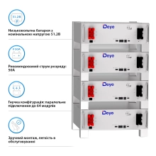 Купить Система хранения энергии DEYE SUN-12K-SG02LP1-EU-AM3-3DE15.36K-LFP 12000W 15.36kWh 3BAT LiFePO4 6000 циклов - фото 4
