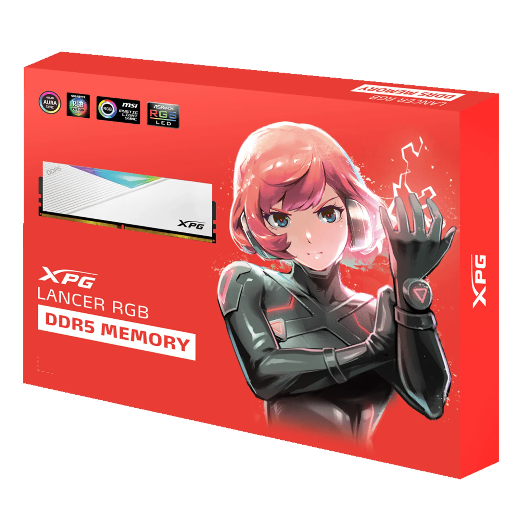 Купить Модуль памяти ADATA XPG Lancer RGB White DDR5-5200 32GB (2x16GB) (AX5U5200C3816G-DCLARWH) - фото 8