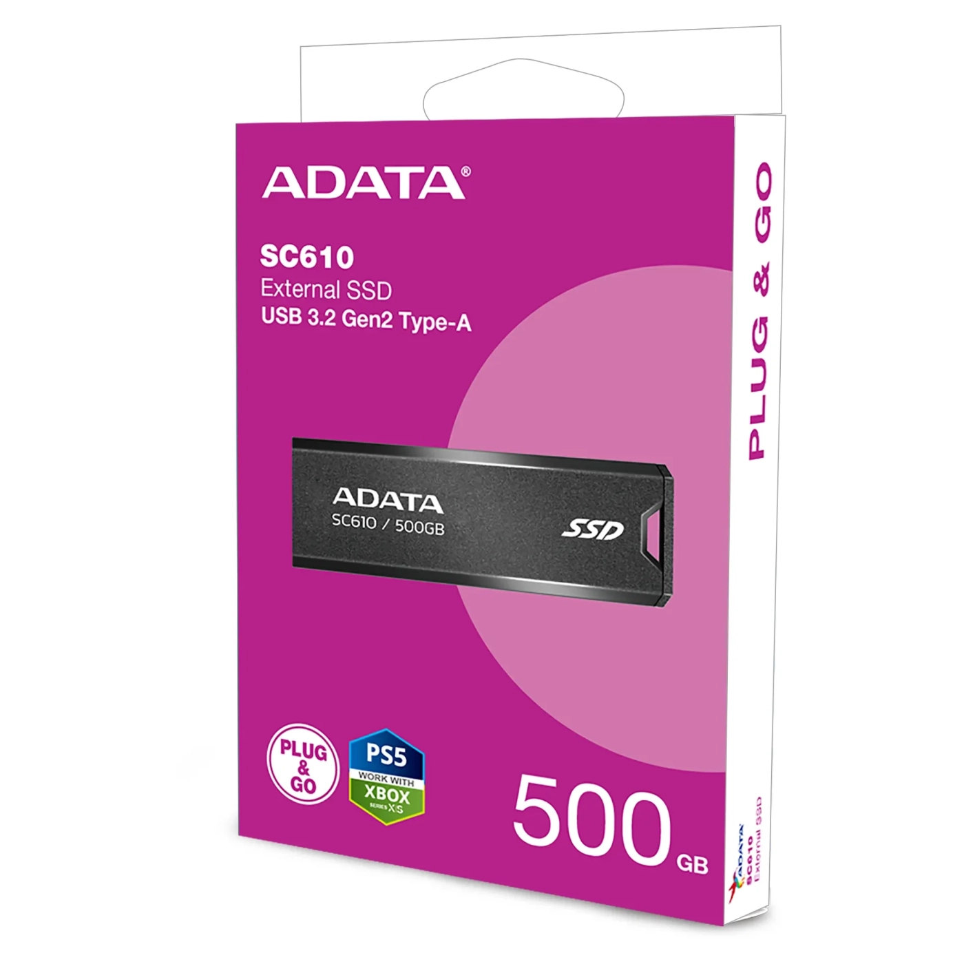 Купить SSD диск ADATA SD610 500GB USB 3.2 (SC610-500G-CBK/RD) - фото 8