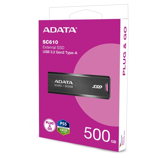 Купить SSD диск ADATA SD610 500GB USB 3.2 (SC610-500G-CBK/RD) - фото 8