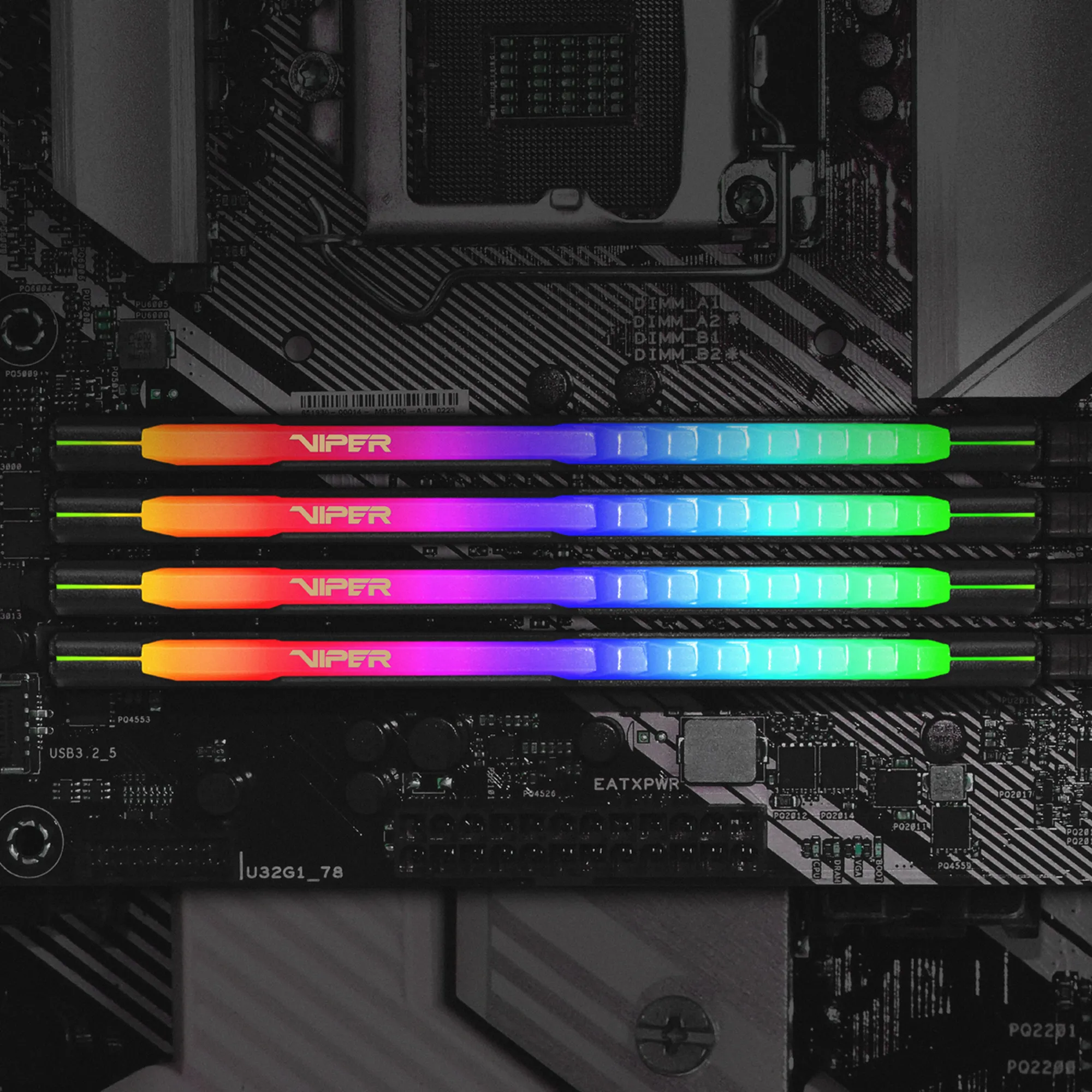 Купити Модуль пам'яті Patriot Viper Steel RGB DDR4-3600 32GB (2x16GB) (PVSR432G360C0K) - фото 8