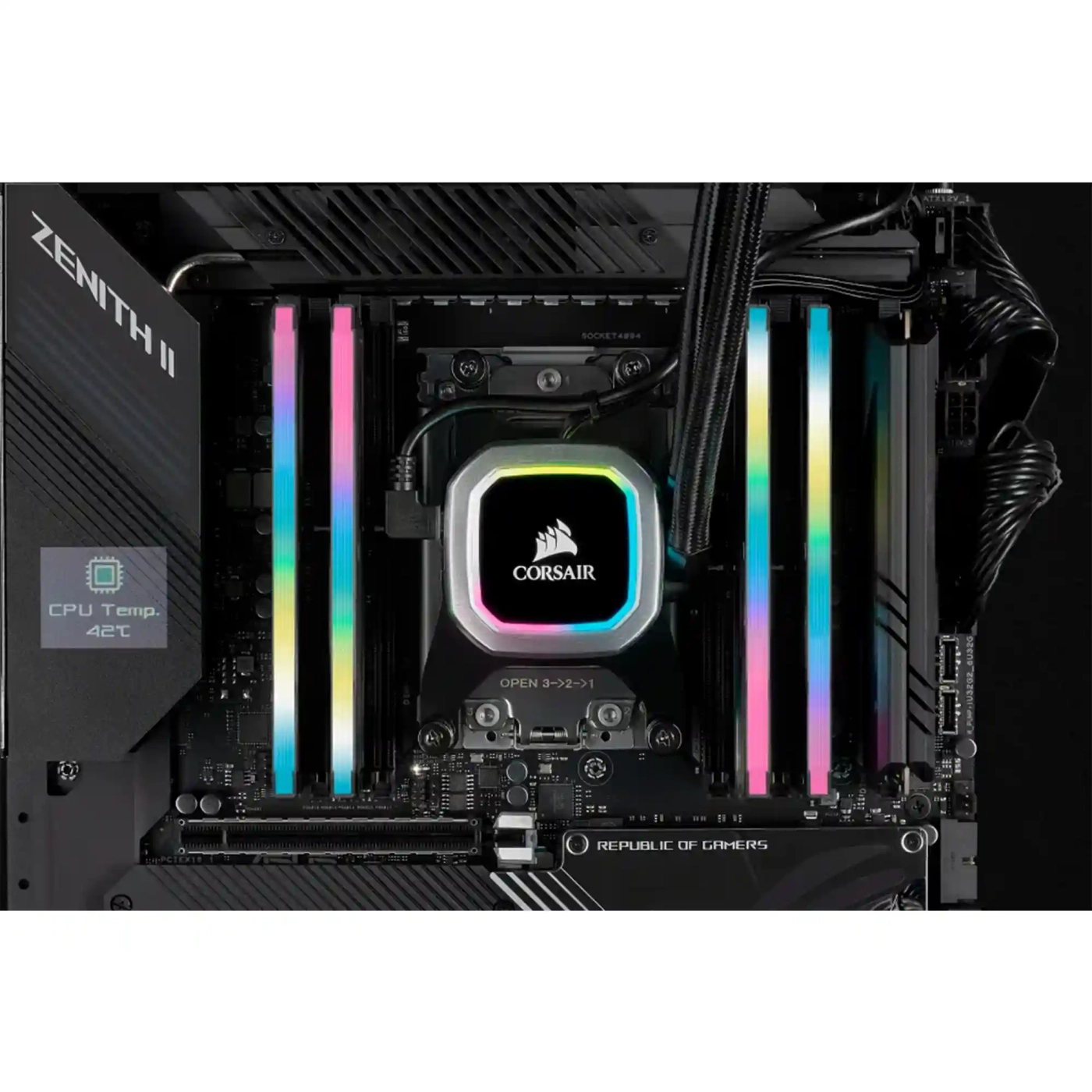 Купить Модуль памяти Corsair Vengeance RGB Pro SL Black DDR4-3200 32GB (2x16GB) (CMH32GX4M2E3200C16) - фото 5