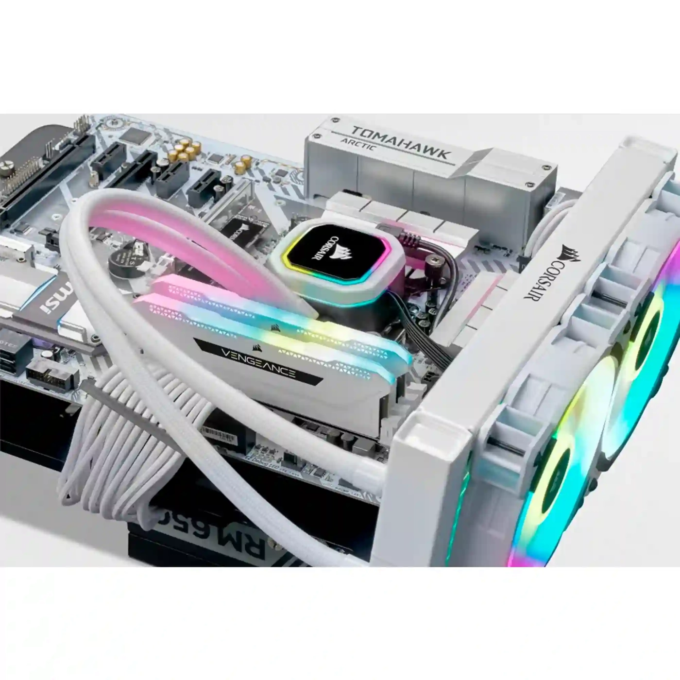 Купить Модуль памяти Corsair Vengeance RGB Pro SL White DDR4-3200 32GB (2x16GB) (CMH32GX4M2E3200C16W) - фото 4