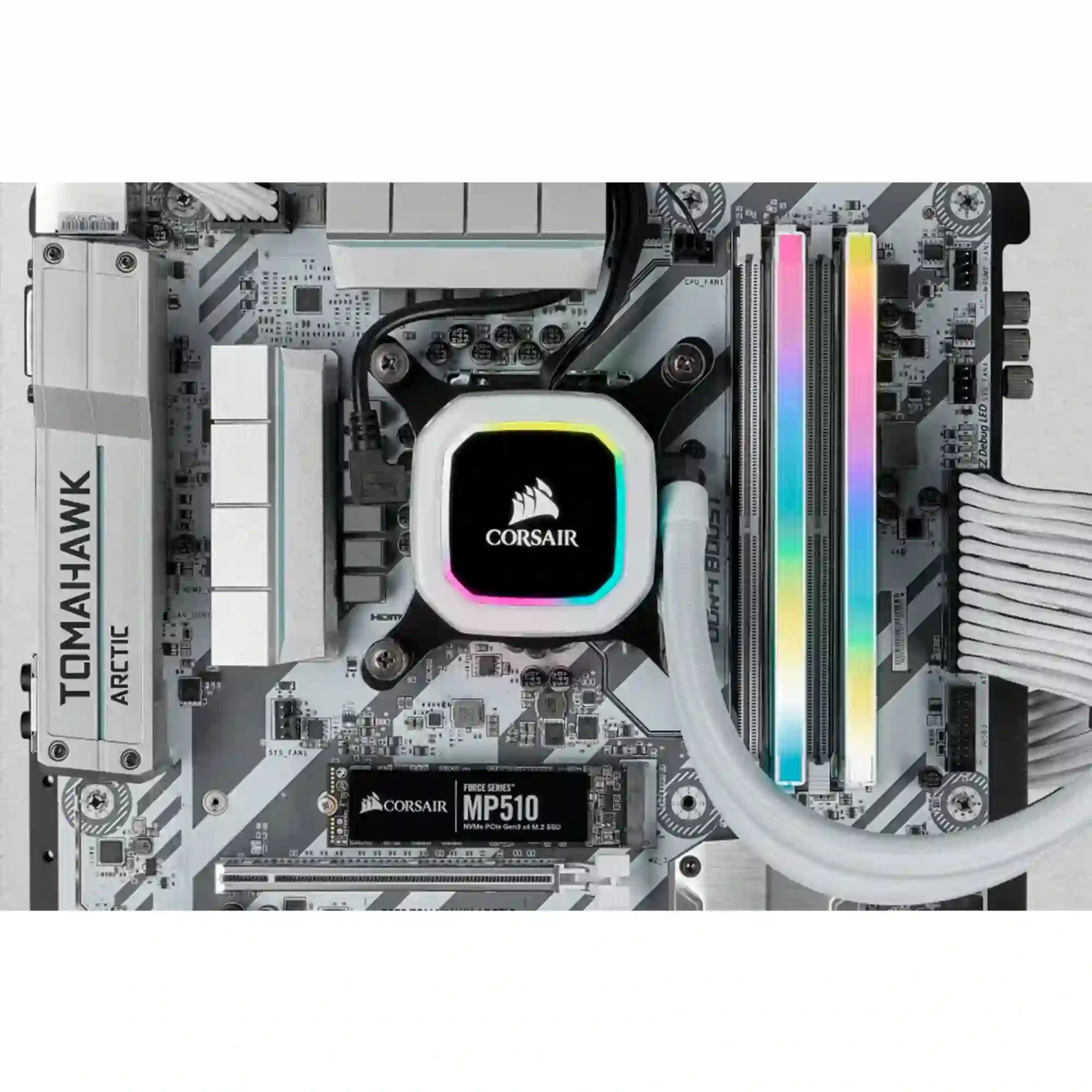 Купить Модуль памяти Corsair Vengeance RGB Pro SL White DDR4-3200 32GB (2x16GB) (CMH32GX4M2E3200C16W) - фото 5