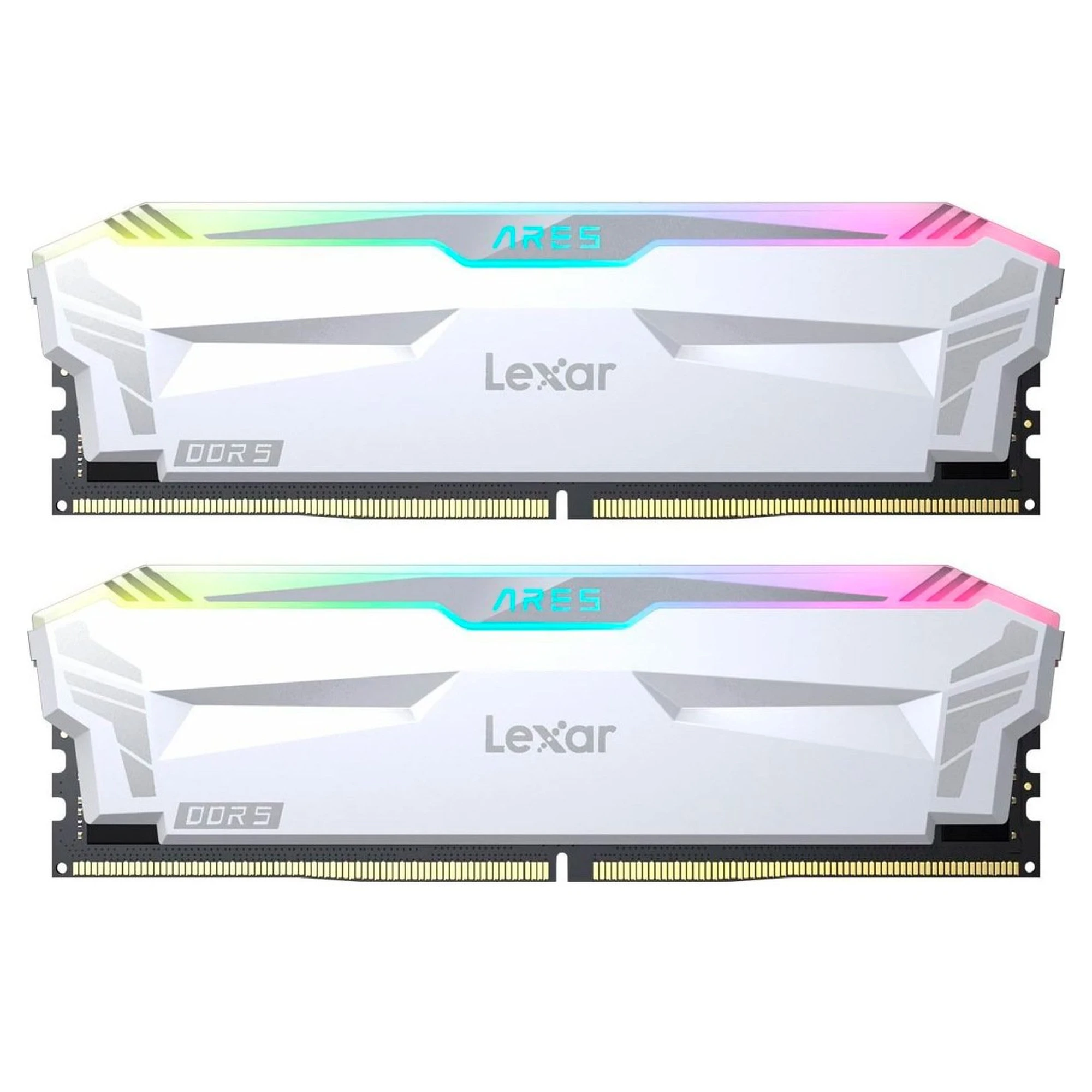 Купить Модуль памяти Lexar Ares Gaming White RGB DDR5-6400 32GB (2x16GB) (LD5EU016G-R6400GDWA) - фото 1